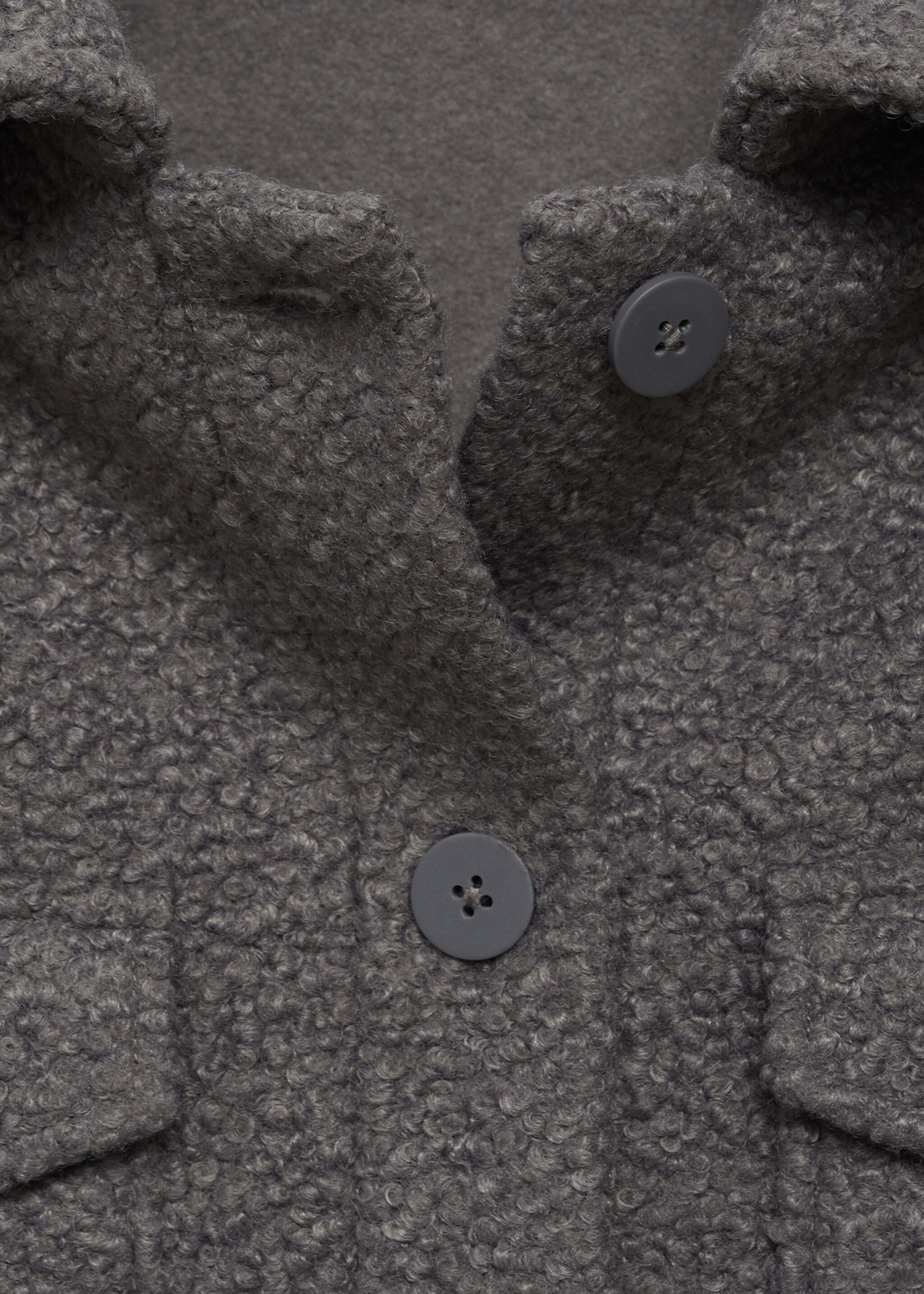 Bouclé jacket with pockets - Details of the article 8, Grey. Ref: 77057683-00.