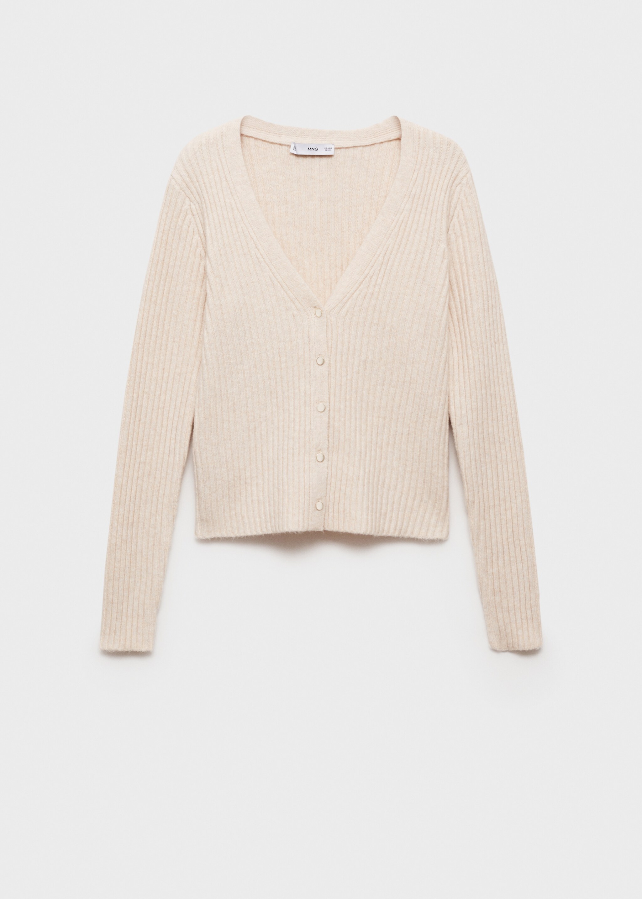 Strickcardigan mit Metallknöpfen - Artikel ohne Model, Hellgrau/Pastellgrau. Ref: 77057686-00.