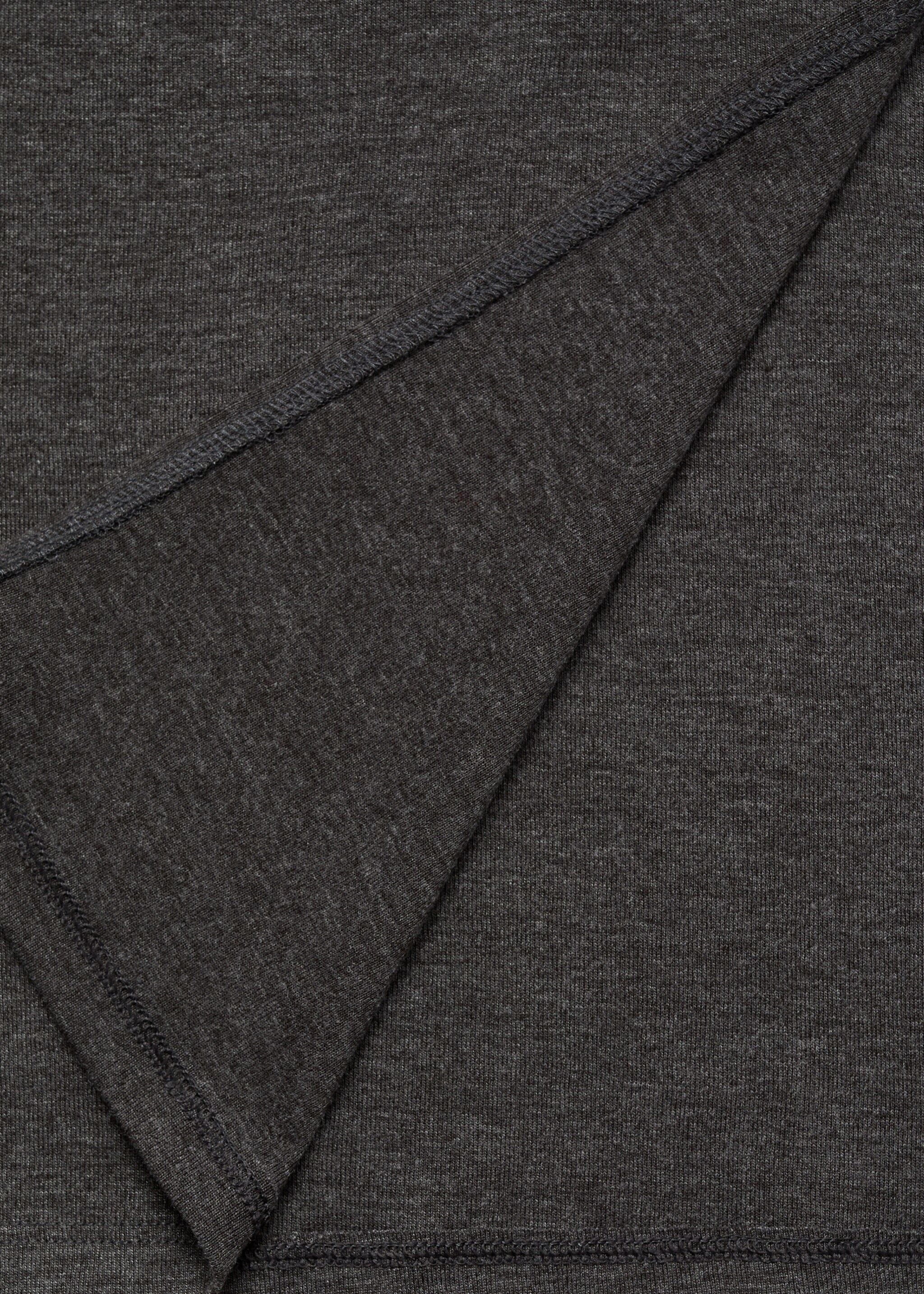 Long-sleeved slit dress - Details of the article 0, Charcoal. Ref: 77057687-00.