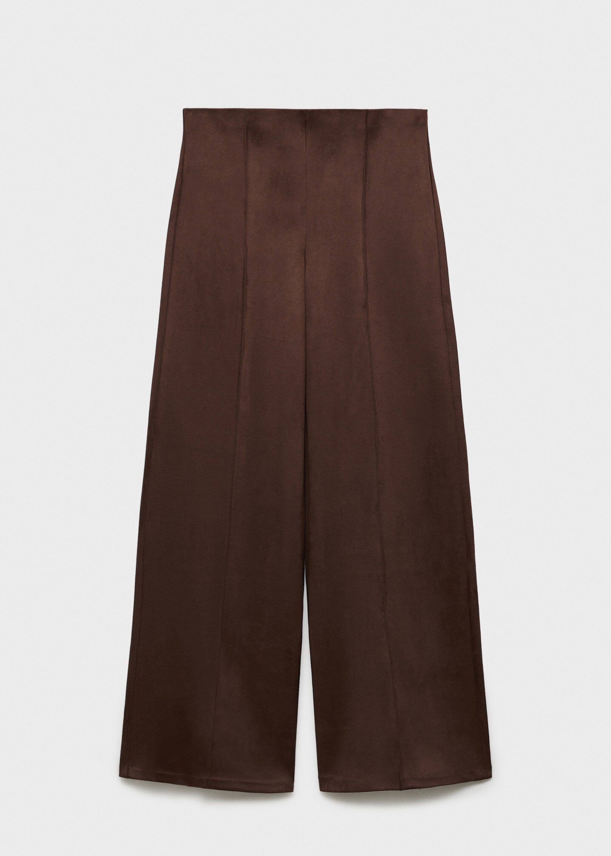 Pantalón wideleg efecto ante - Artículo sin modelo, Chocolate. Ref: 77057696-00.