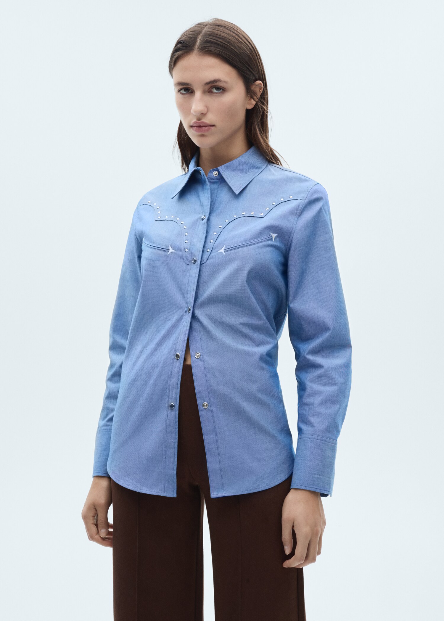 Pantalons wideleg efecte pell girada - Detall de l'article 1