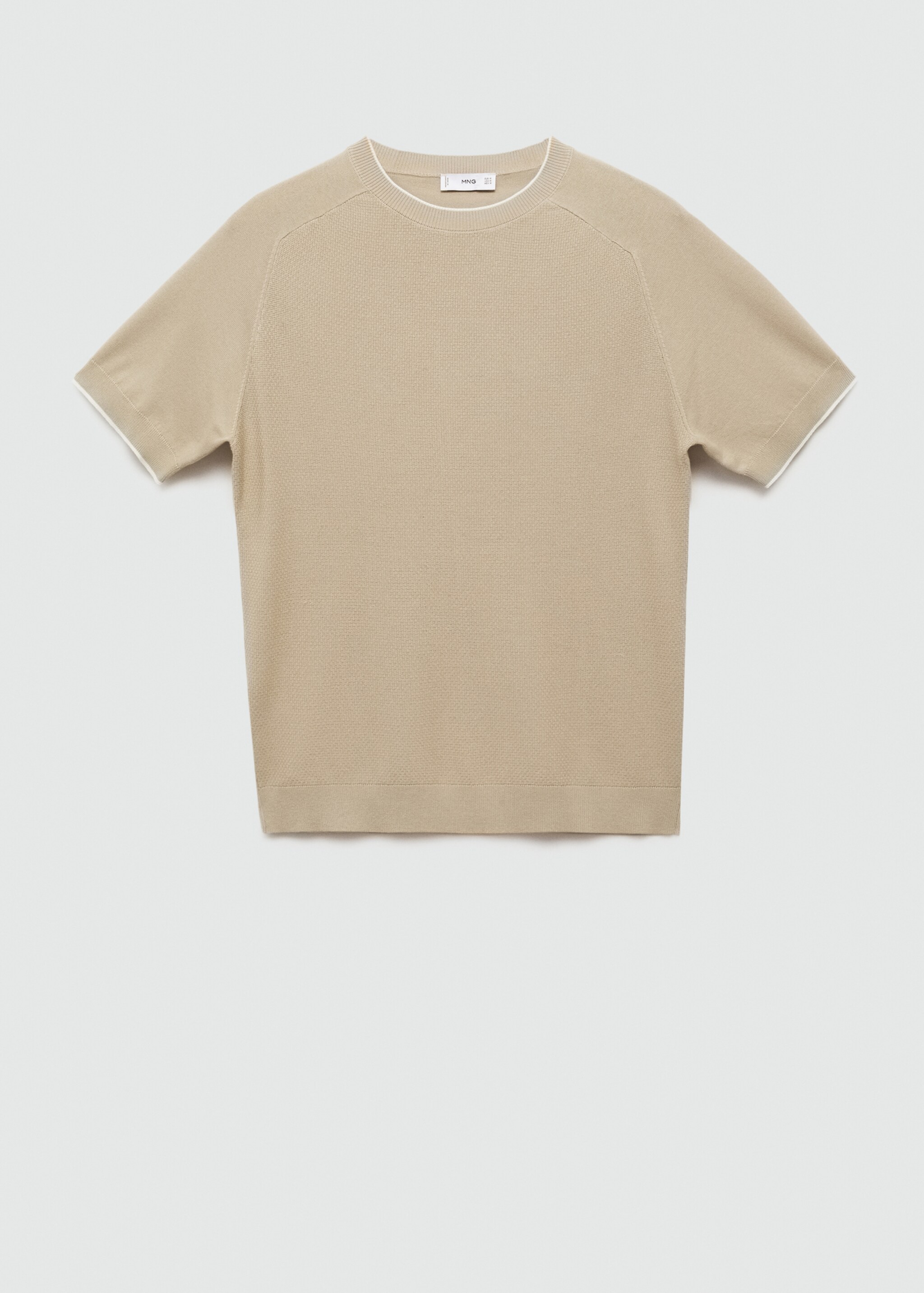 Fijngebreid, gestructureerd T-shirt - Artikel zonder model