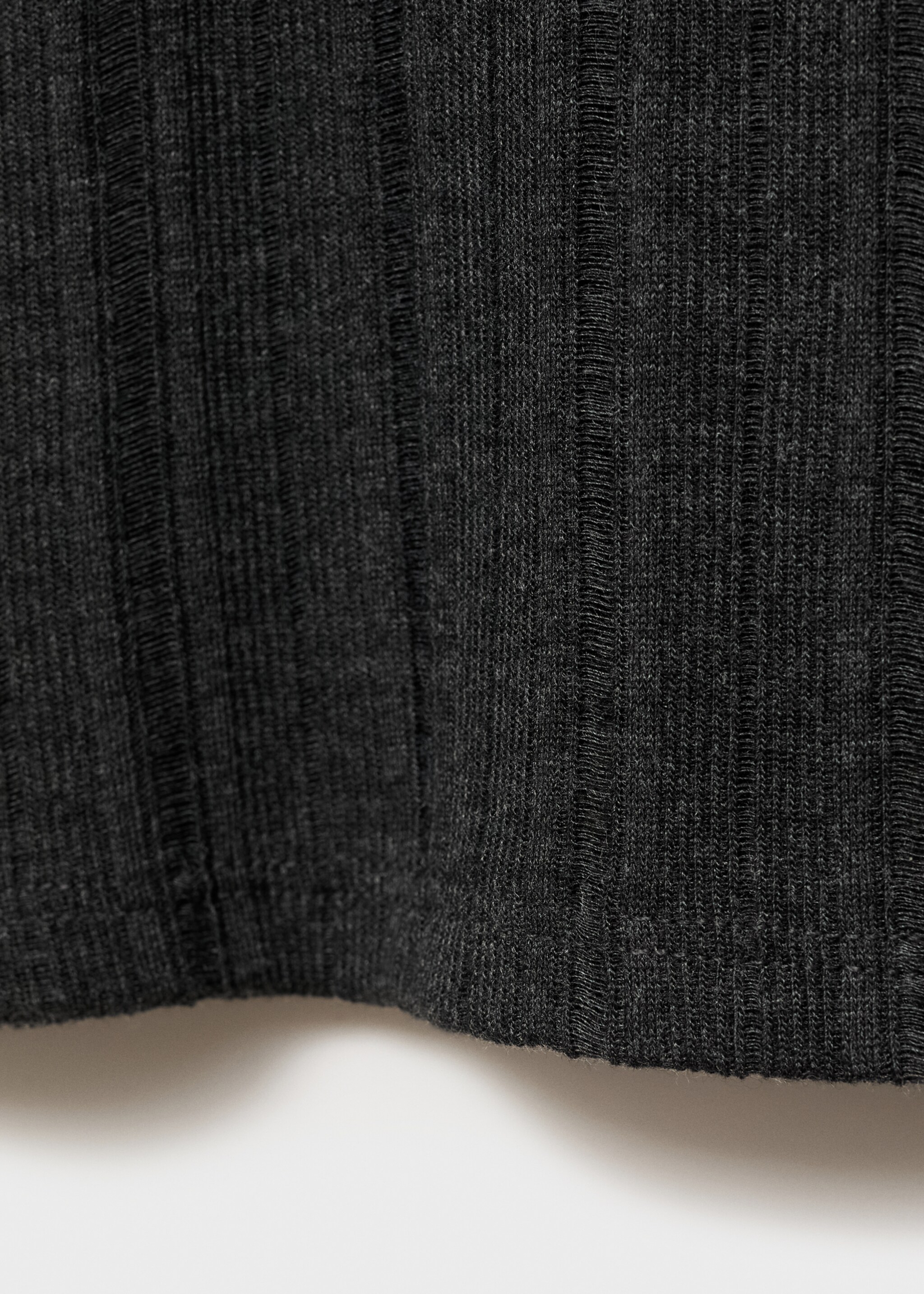 Short-sleeve knitted t-shirt - Details of the article 0, Grey. Ref: 77057716-00.