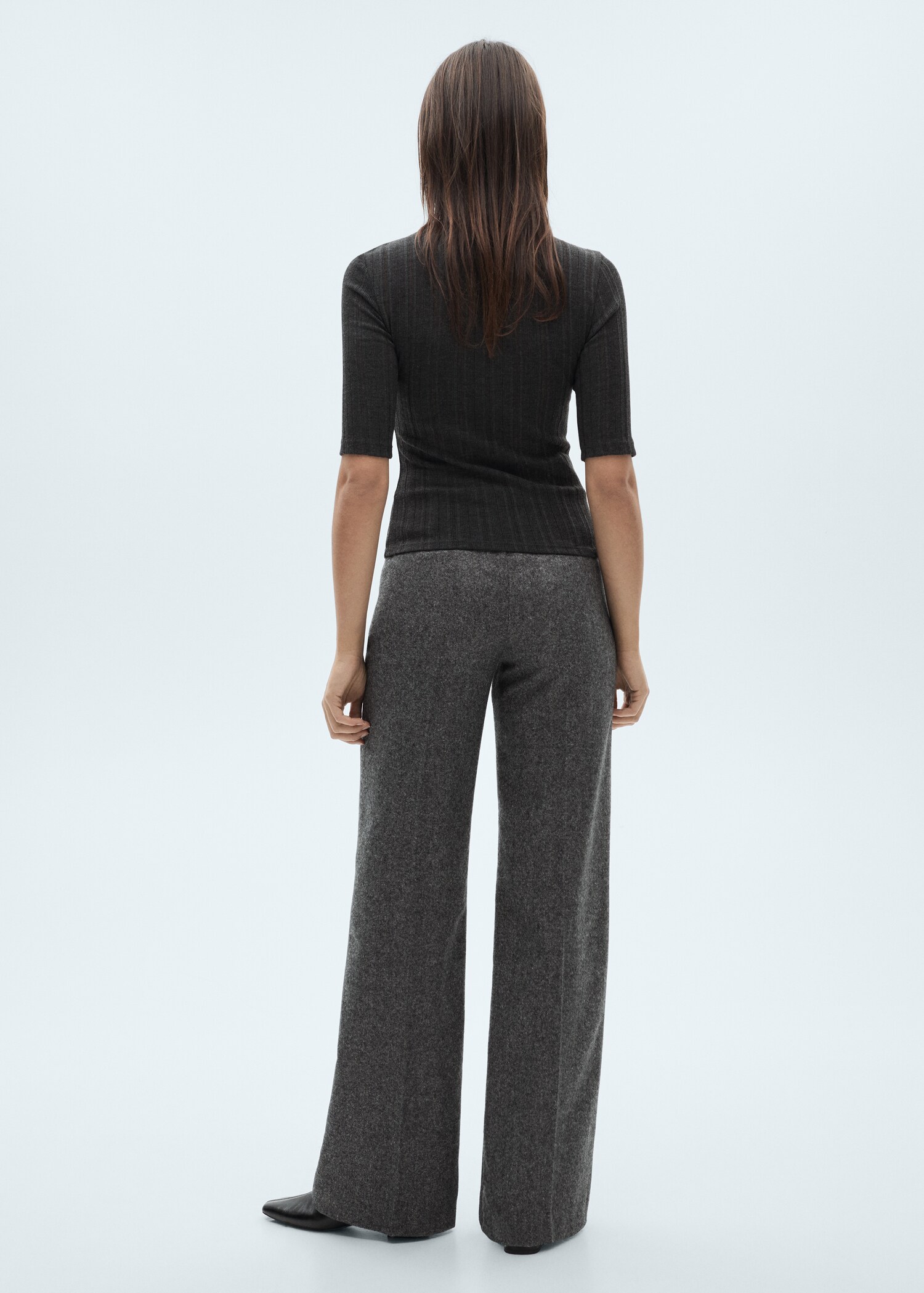 Short-sleeve knitted t-shirt - Reverse of the article