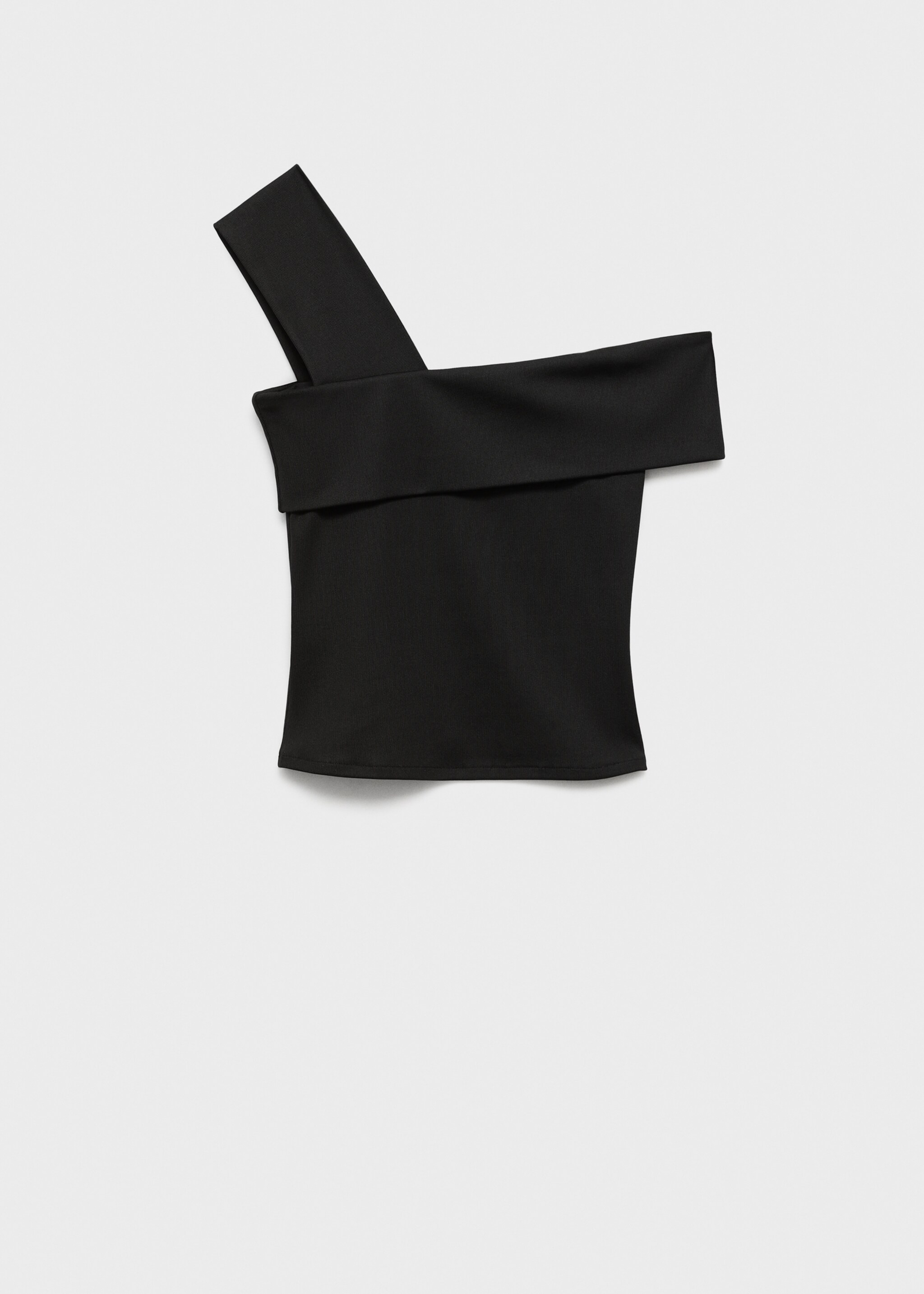 Asymmetrical top with wide straps - Article without model, Black. Ref: 77057718-00.