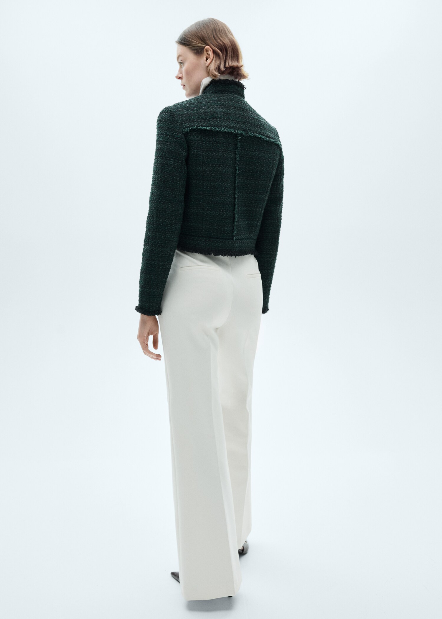 Veste tweed col montant - Verso de l’article
