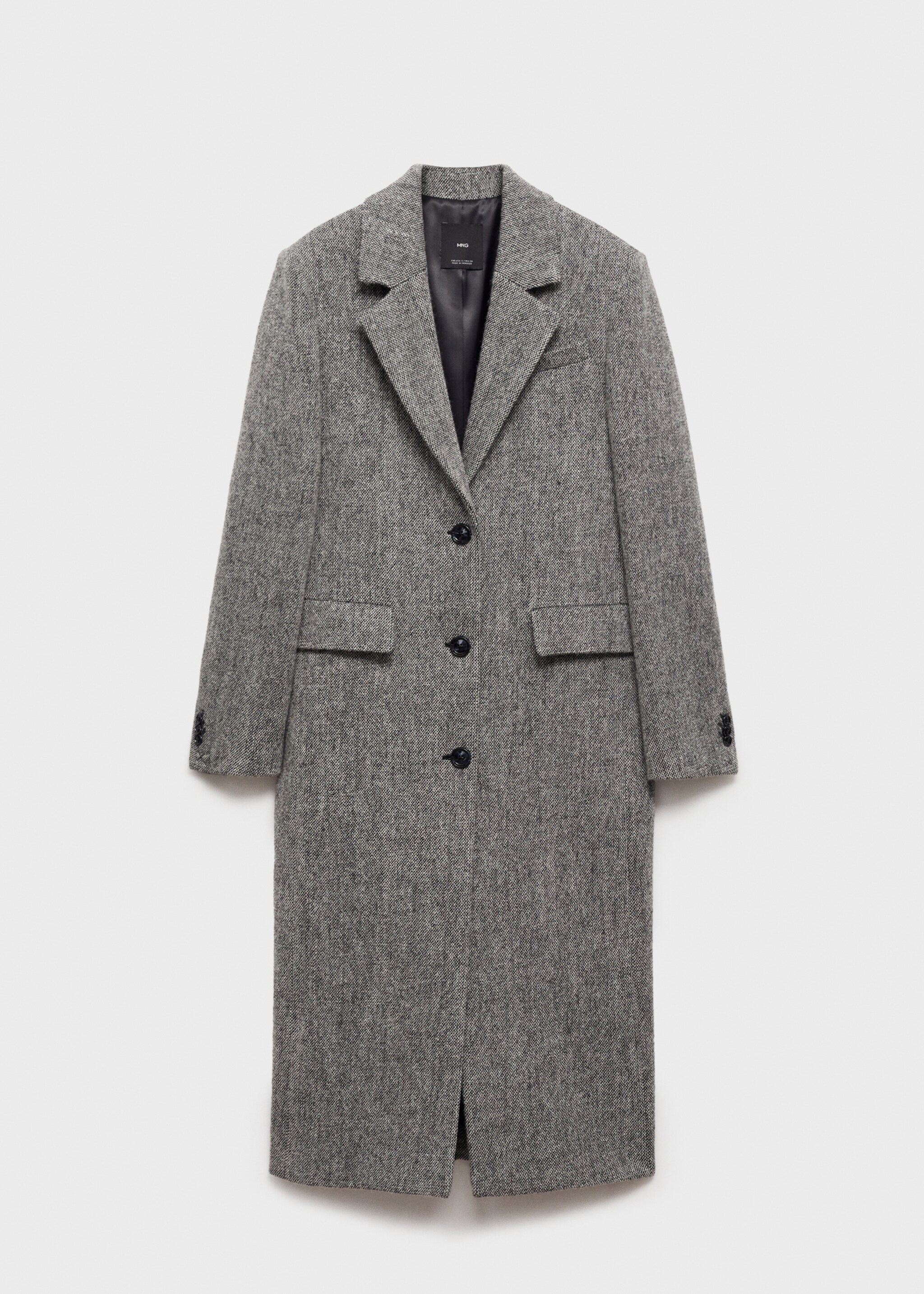 Fläckig ylle-blandad rock - Artikel utan modell, Grå. Ref: 77057721-00.