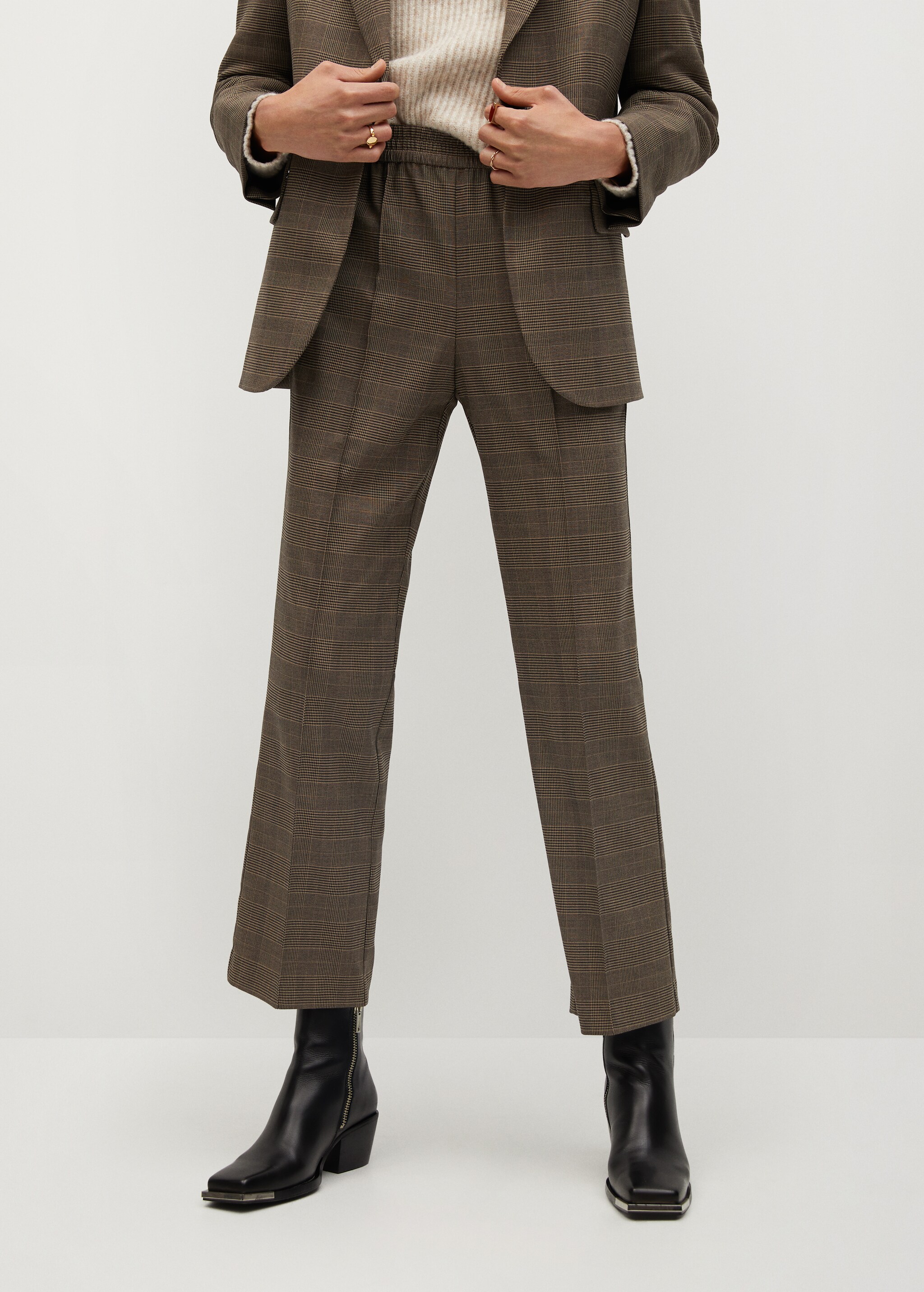 Check suit trousers - Medium plane