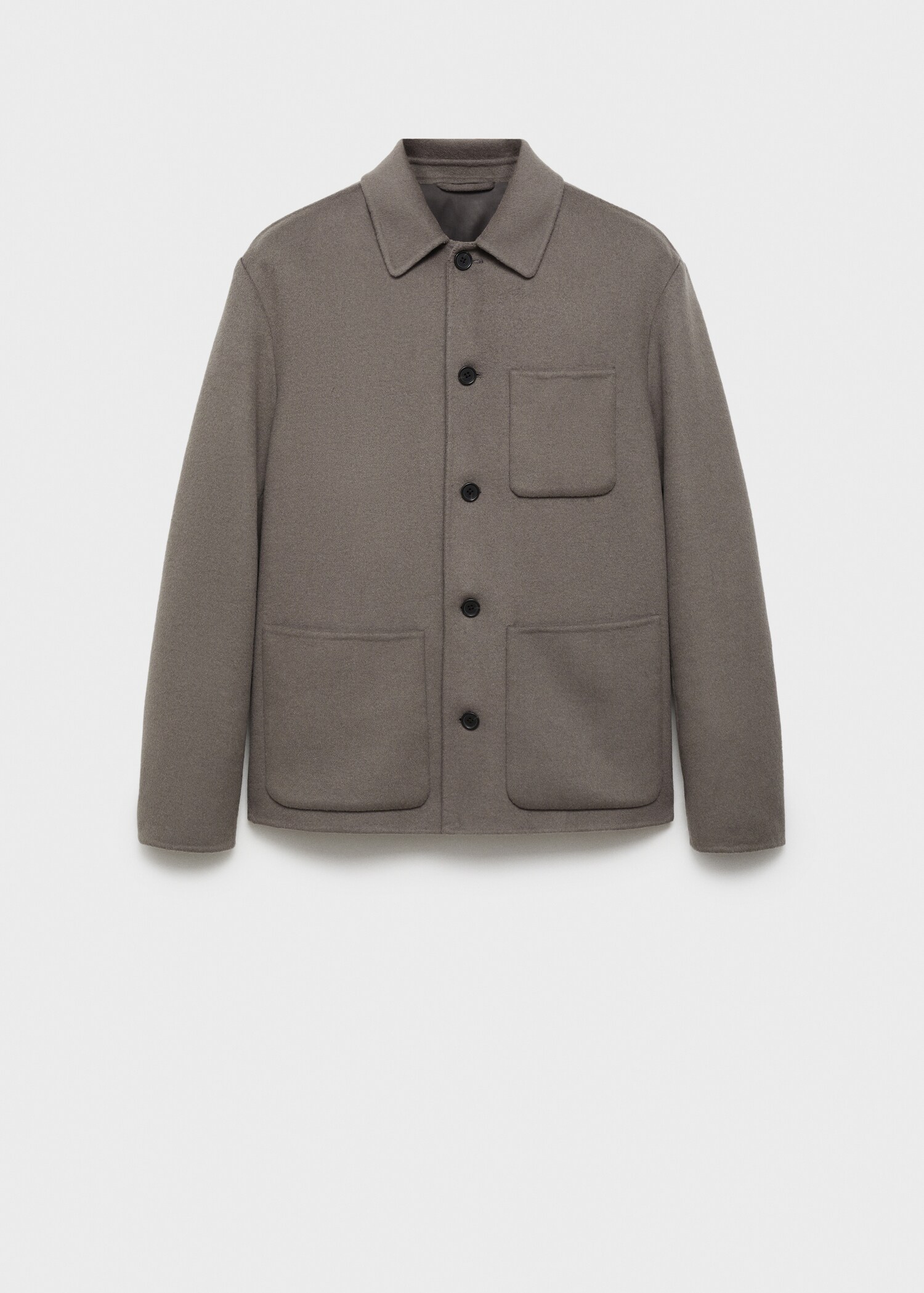 Handmade wool overshirt with pockets - Article without model