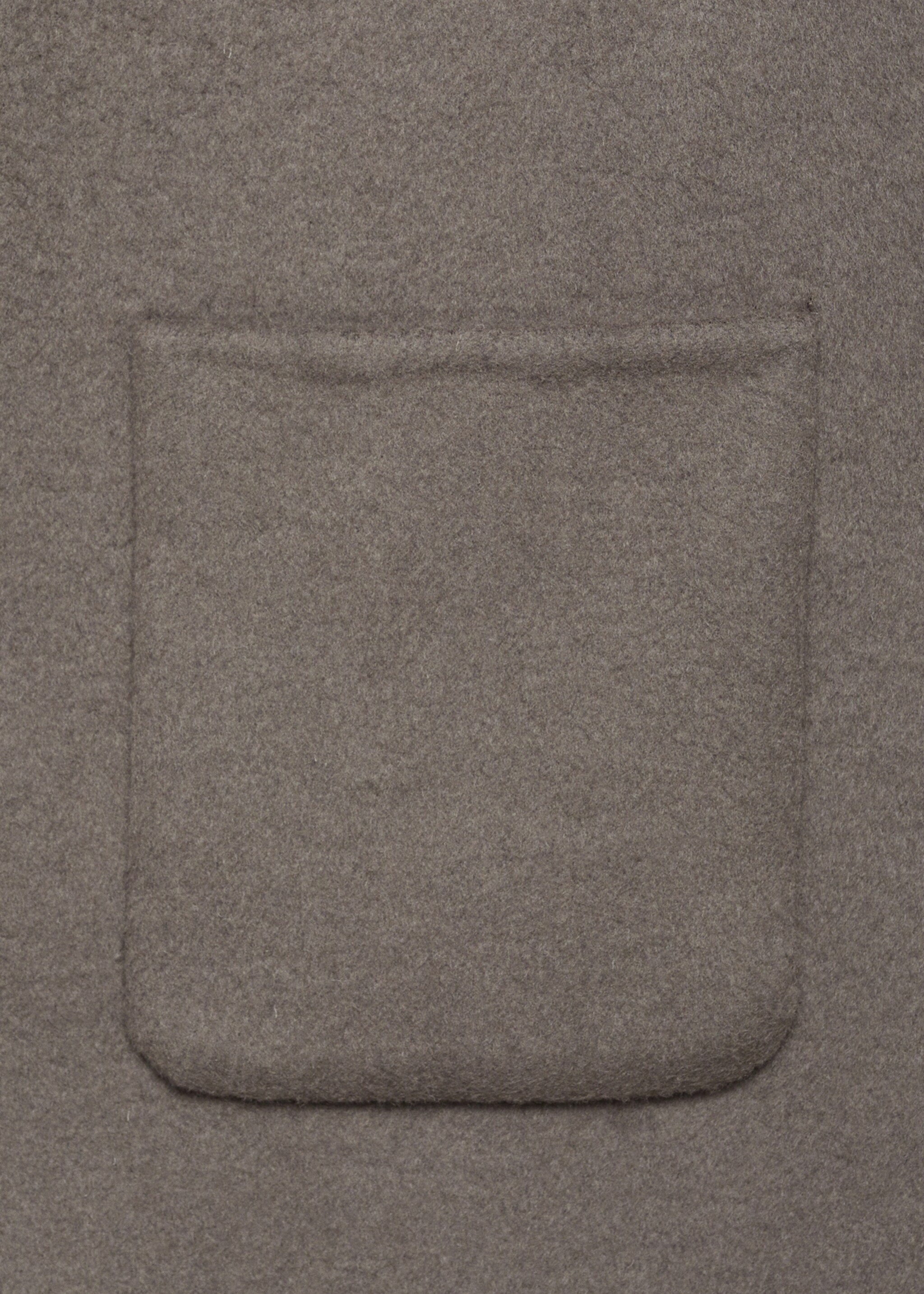 Handmade wool overshirt with pockets - Details of the article 0, Medium Brown. Ref: 77057912-00.