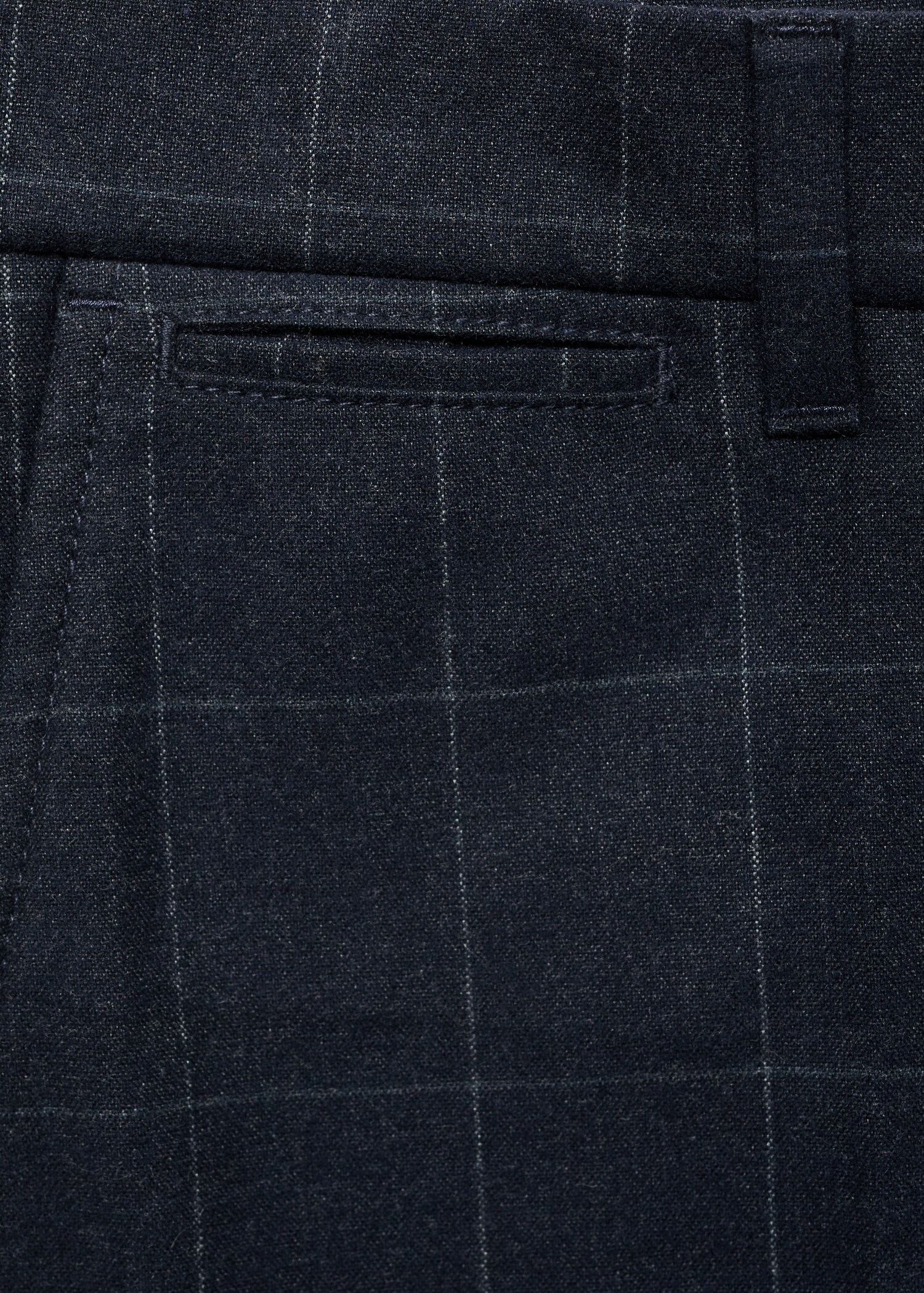 Karierte Slim Fit-Baumwollhose - Detail des Artikels 0