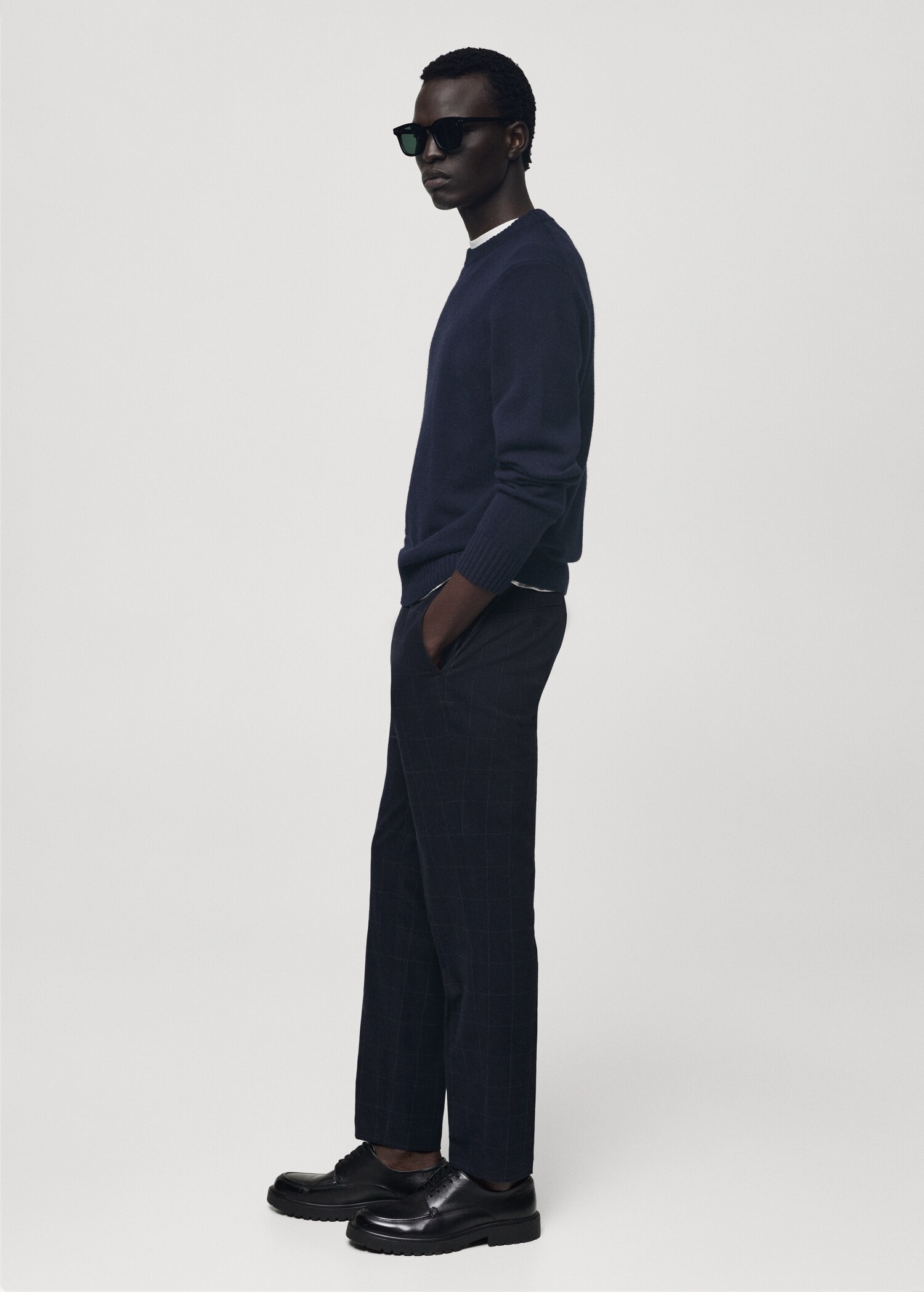 Karierte Slim Fit-Baumwollhose - Detail des Artikels 2