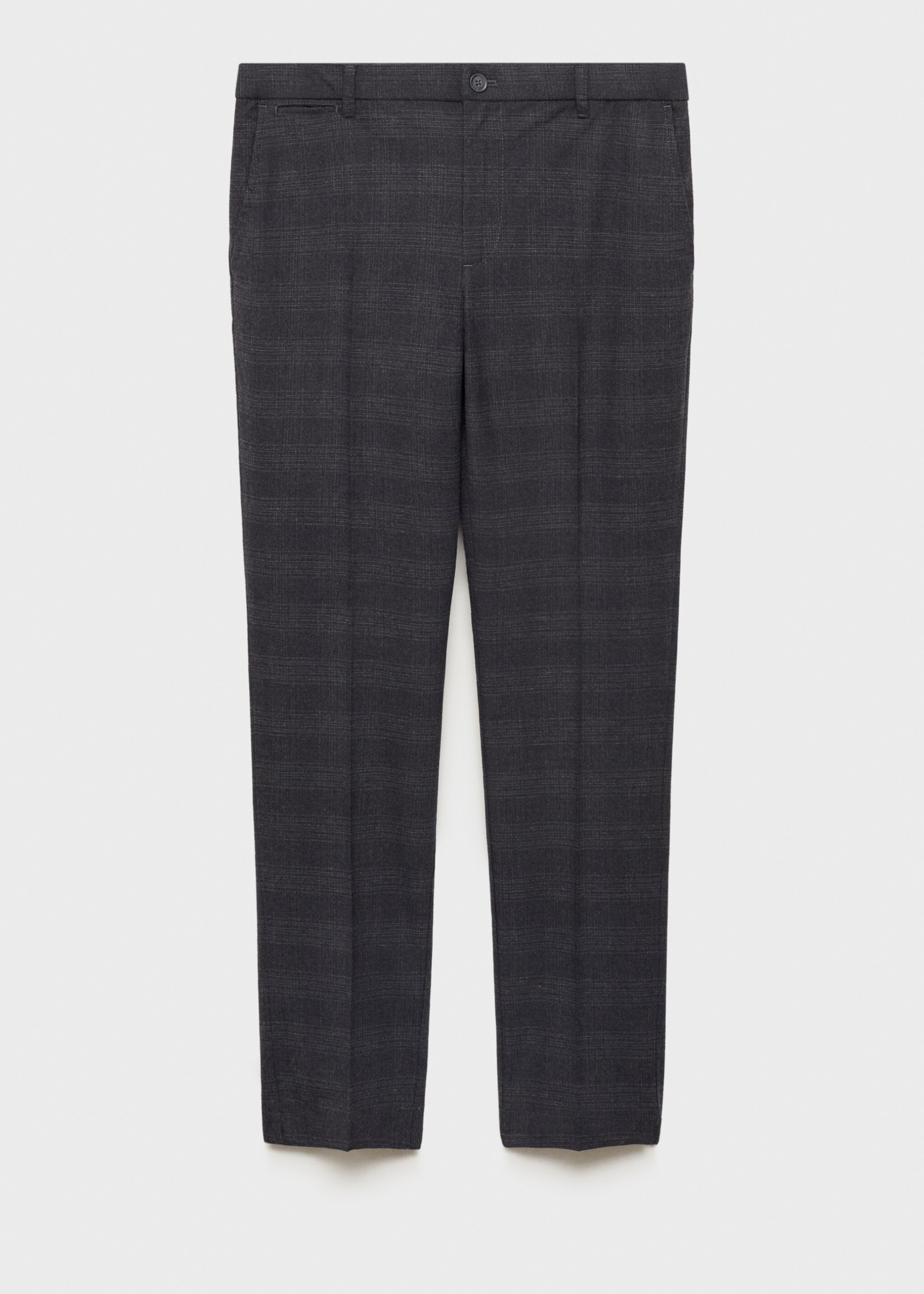 Bavlněné kalhoty slim fit se skotskou kostkou - Zboží bez modelu, Tmavě šedá vigore. Ref: 77057916-00.