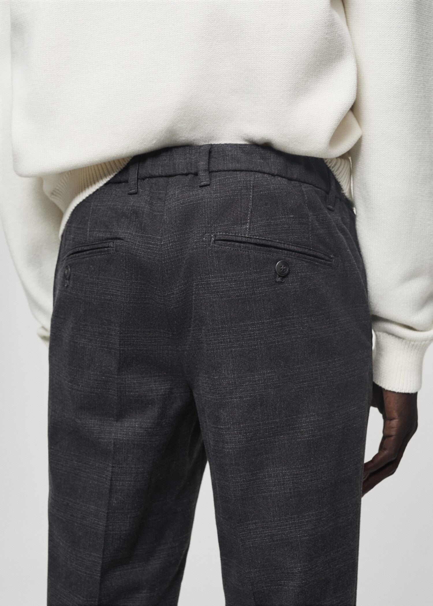 Slim Fit-Baumwollhose mit Schottenkaro - Detail des Artikels 2