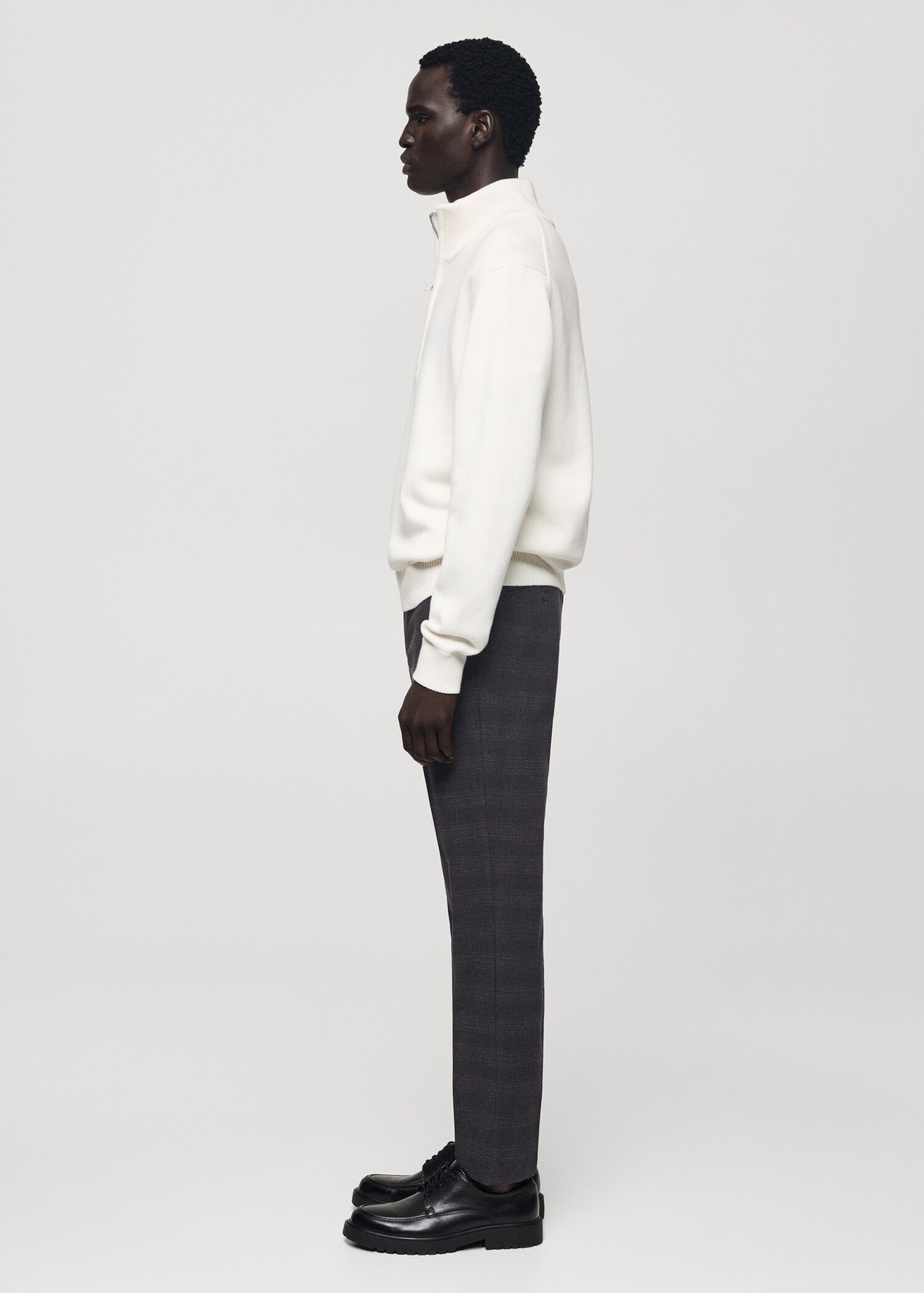 Slim Fit-Baumwollhose mit Schottenkaro - Detail des Artikels 6