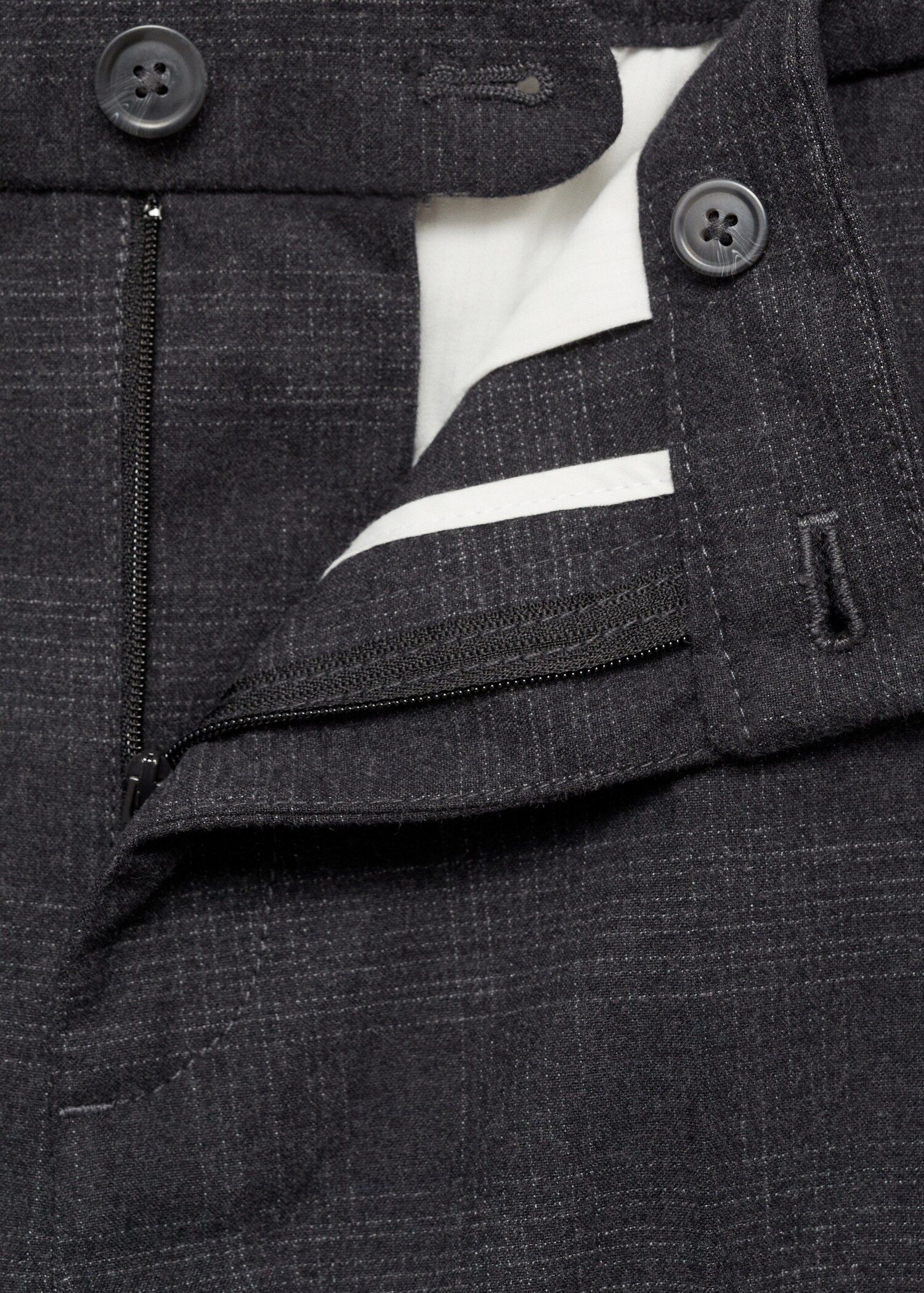 Slim Fit-Baumwollhose mit Schottenkaro - Detail des Artikels 8