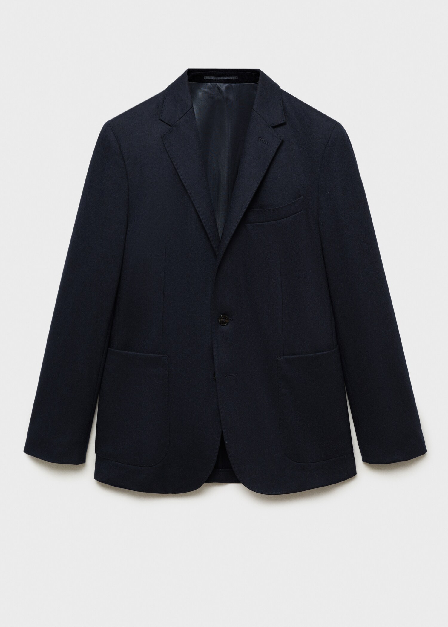 Virgin wool flannel tailored jacket - Article without model