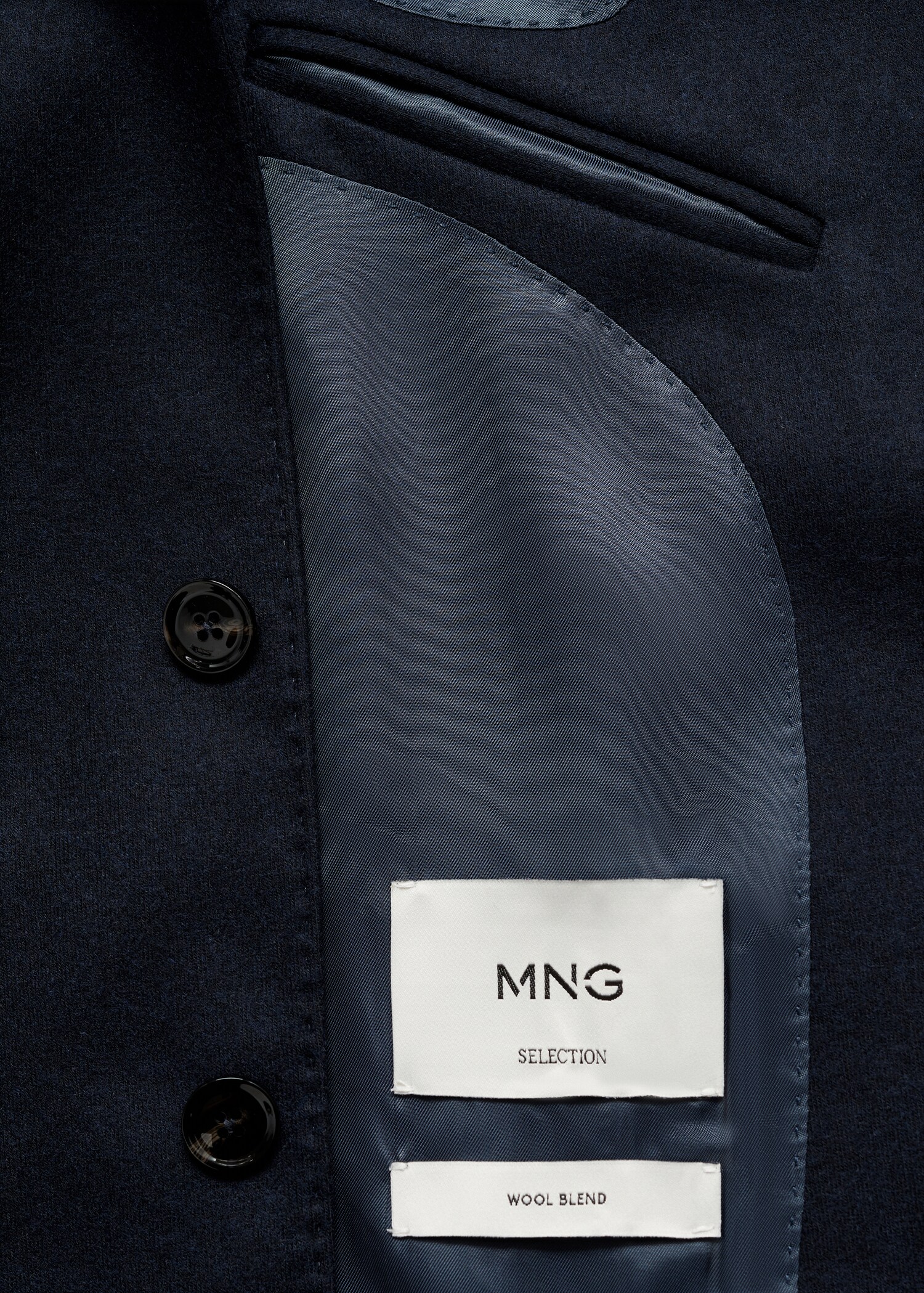 Virgin wool flannel tailored jacket - Details of the article 0