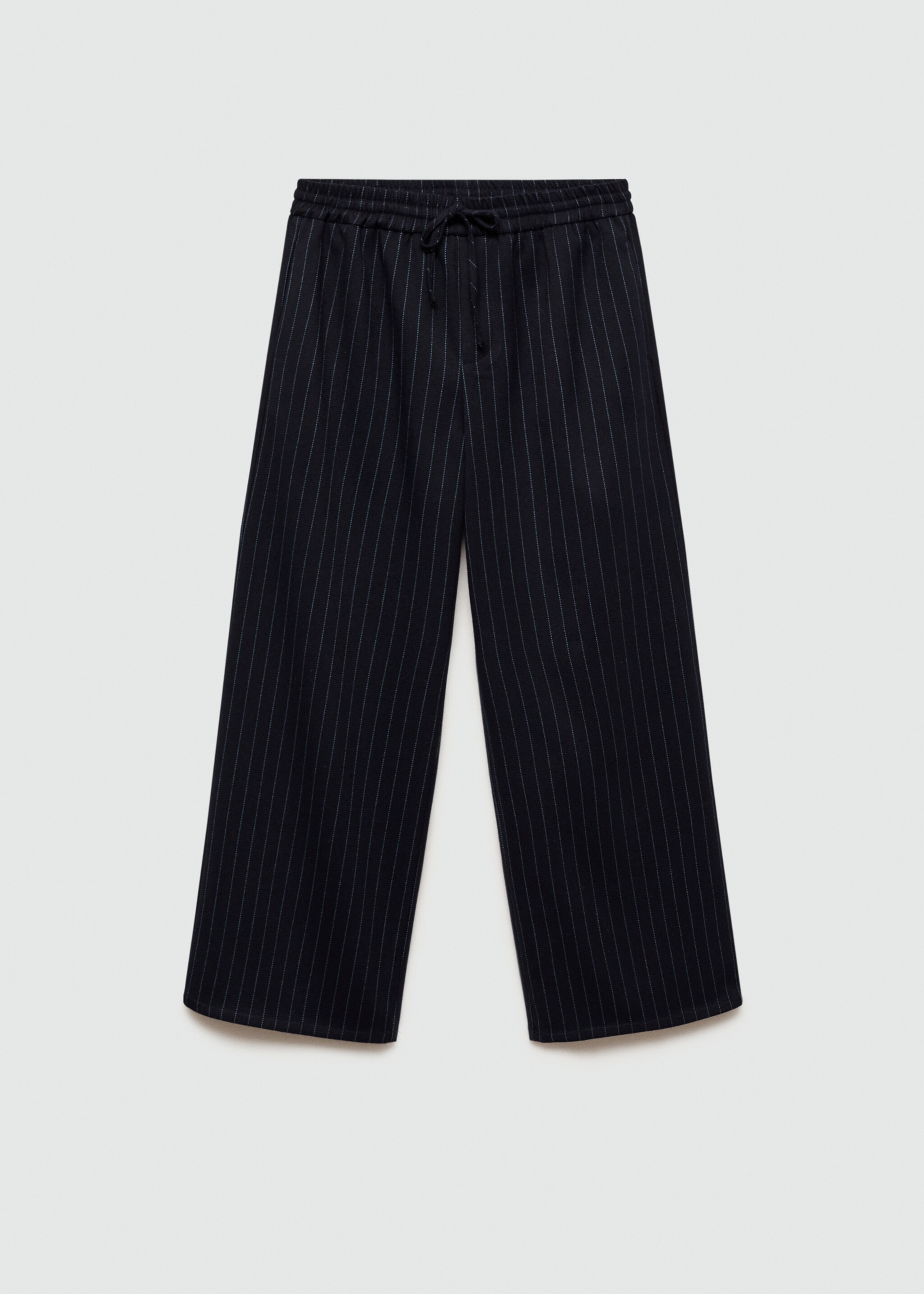 Gerade geschnittene Streifenhose - Artikel ohne Model, Dunkles Marineblau. Ref: 77057919-00.