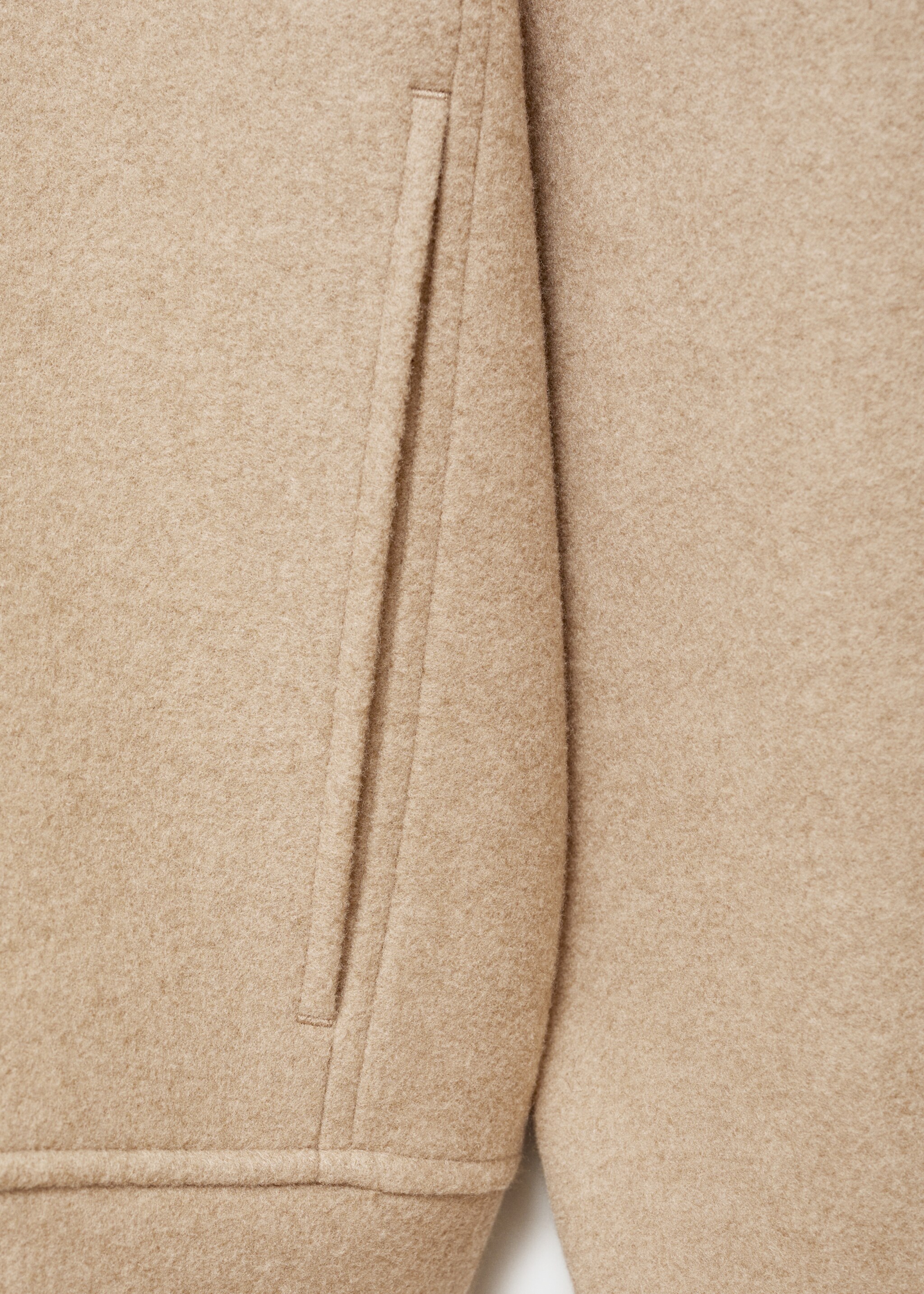 Regular-fit jacket with zip - Details of the article 0, Beige. Ref: 77057921-00.