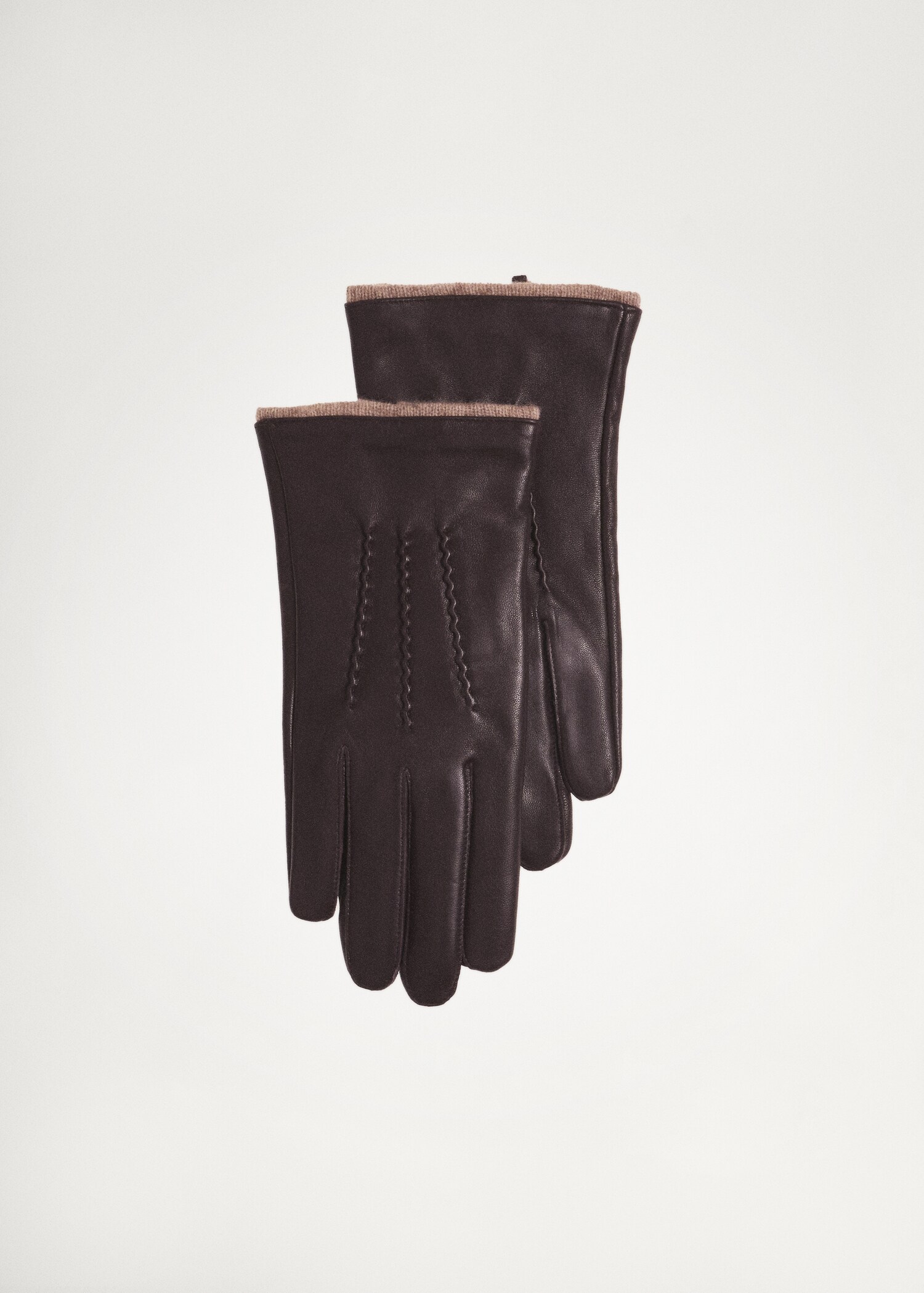 100% leather gloves with stitching detail - Details of the article 5