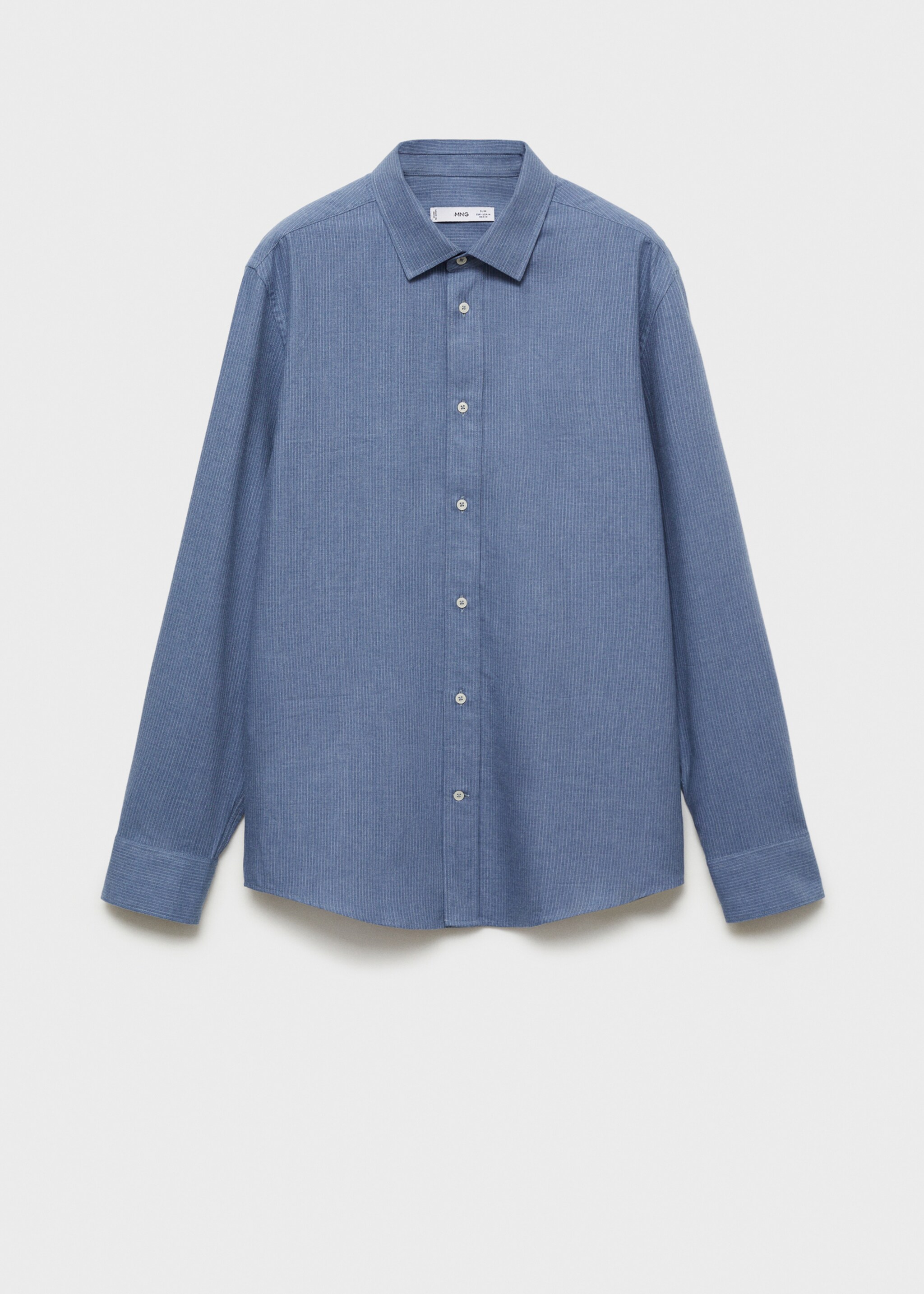 Camisa 100% algodón franela mil rayas - Artículo sin modelo, Azul. Ref: 77057924-00.
