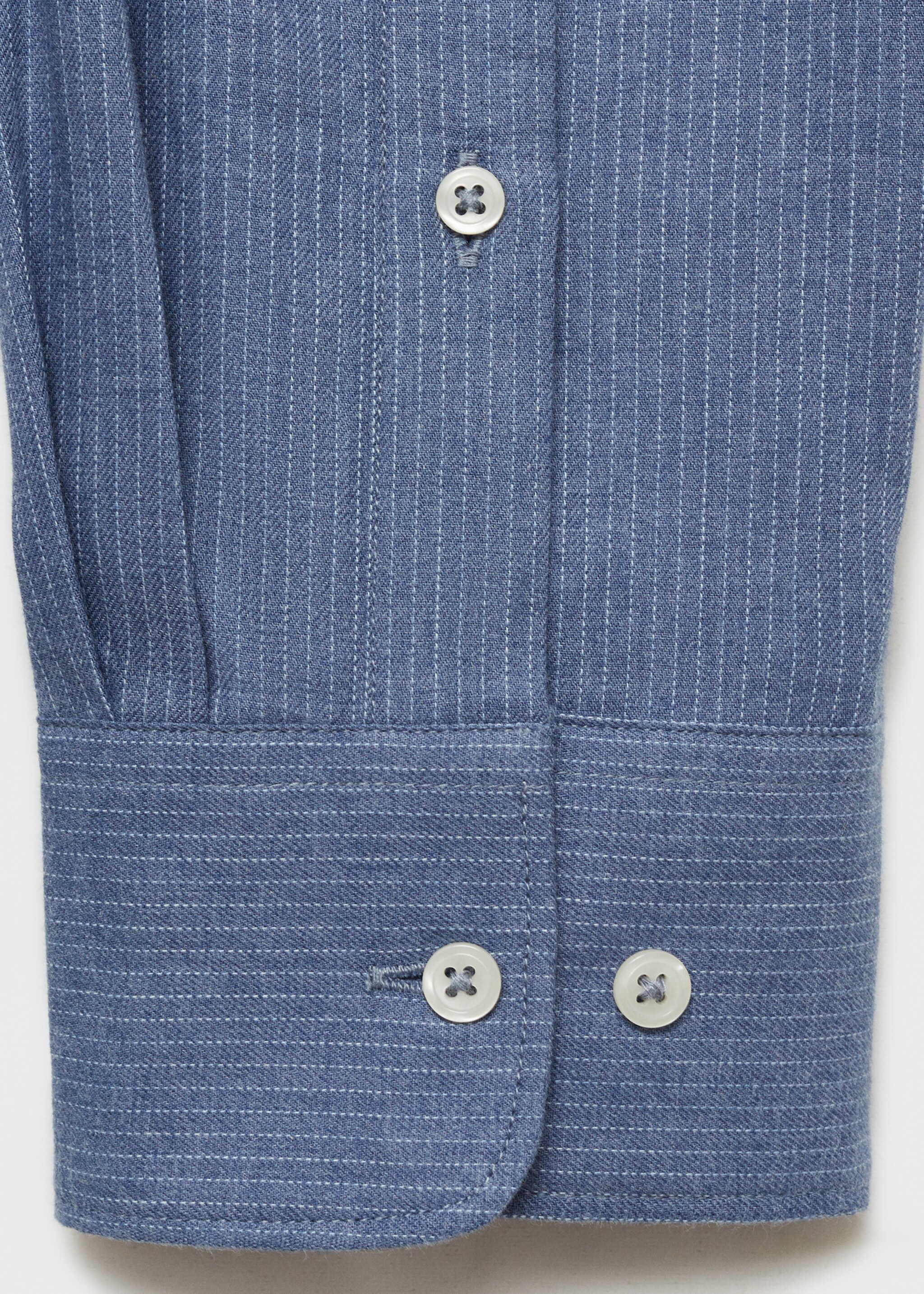 Camisa 100% algodón franela mil rayas - Detalle del artículo 0, Azul. Ref: 77057924-00.