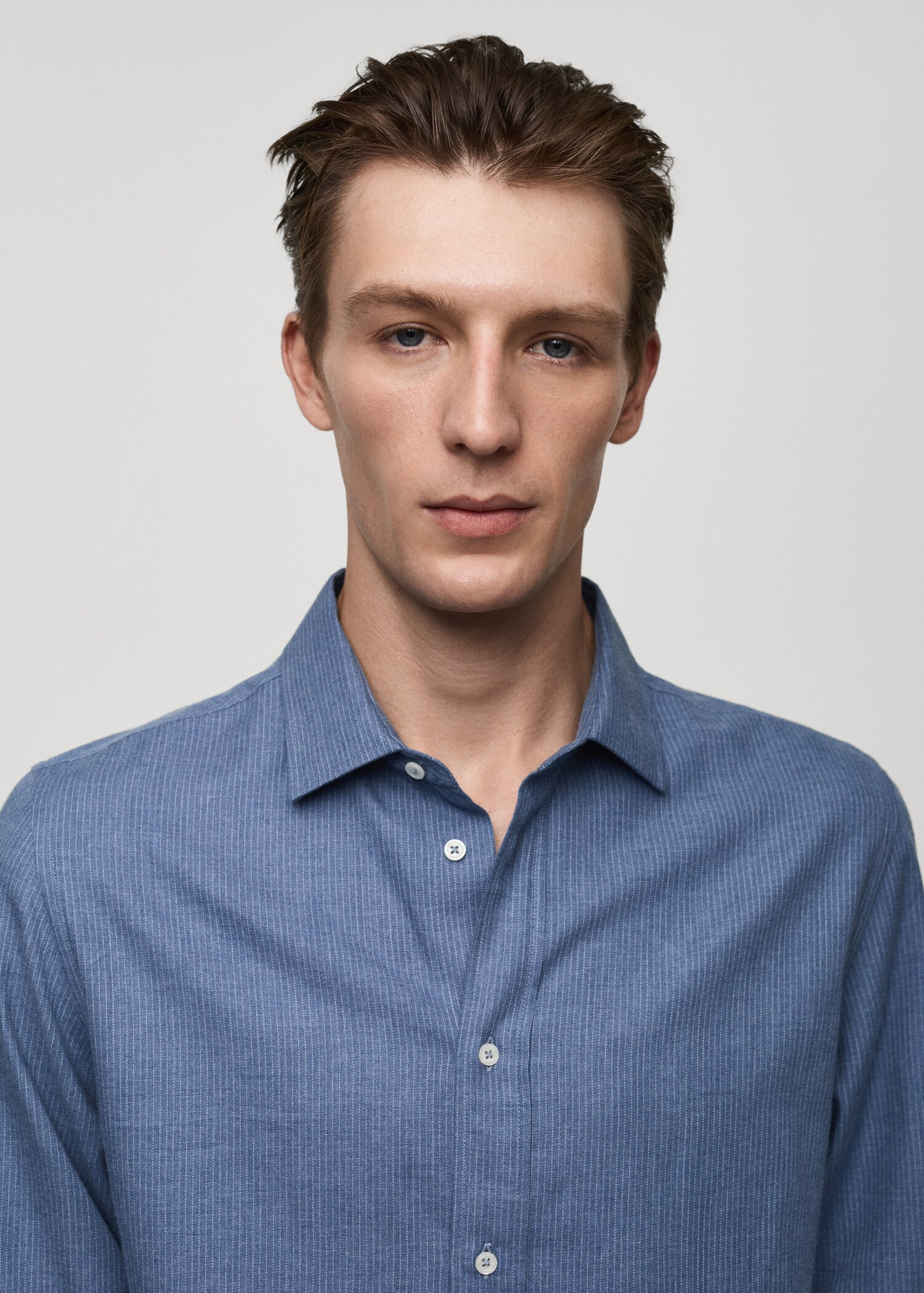 Camisa 100% algodón franela mil rayas - Detalle del artículo 1