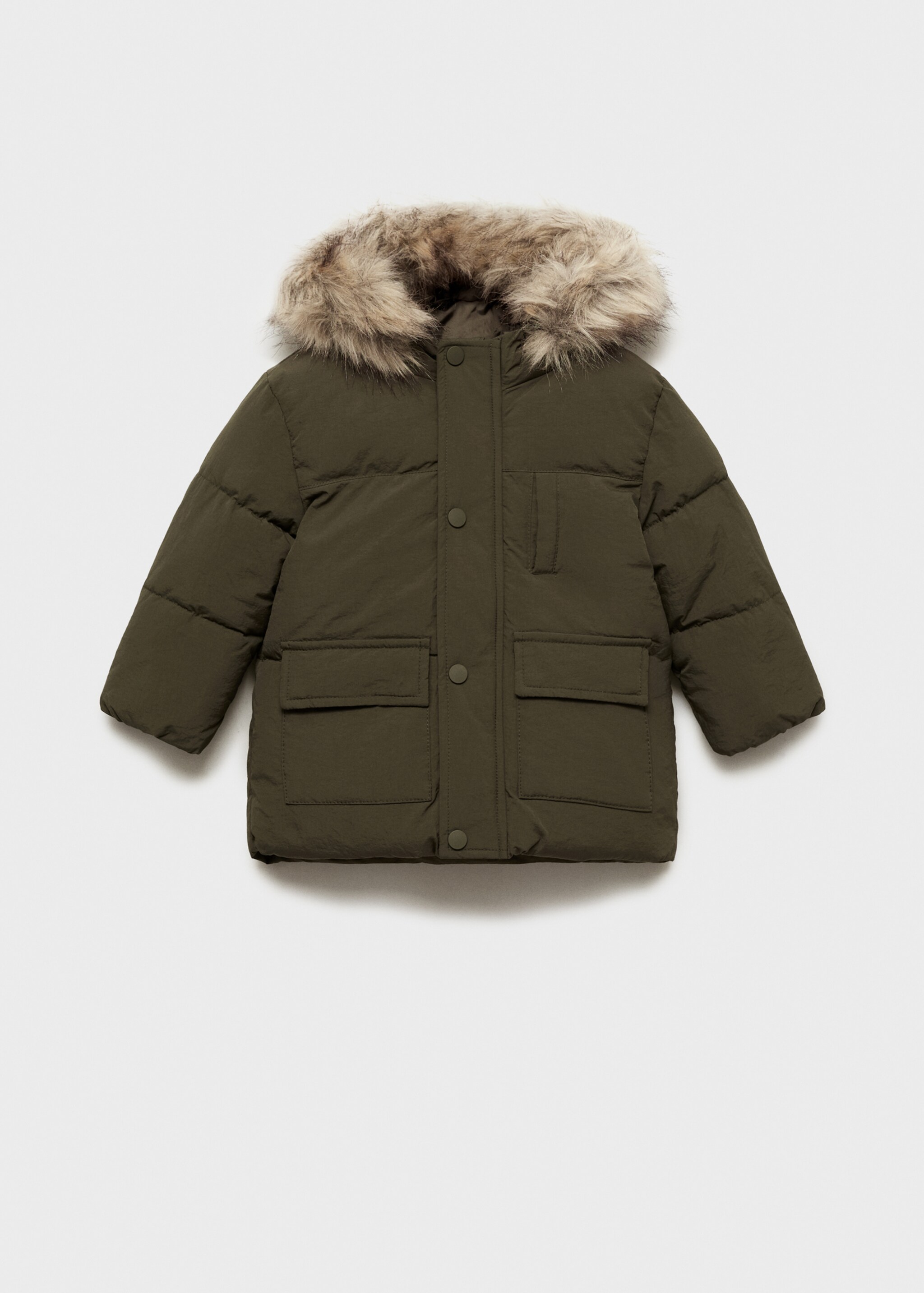 Steppanorak mit Fleece-Innenfutter - Artikel ohne Model, Khaki. Ref: 77057927-00.