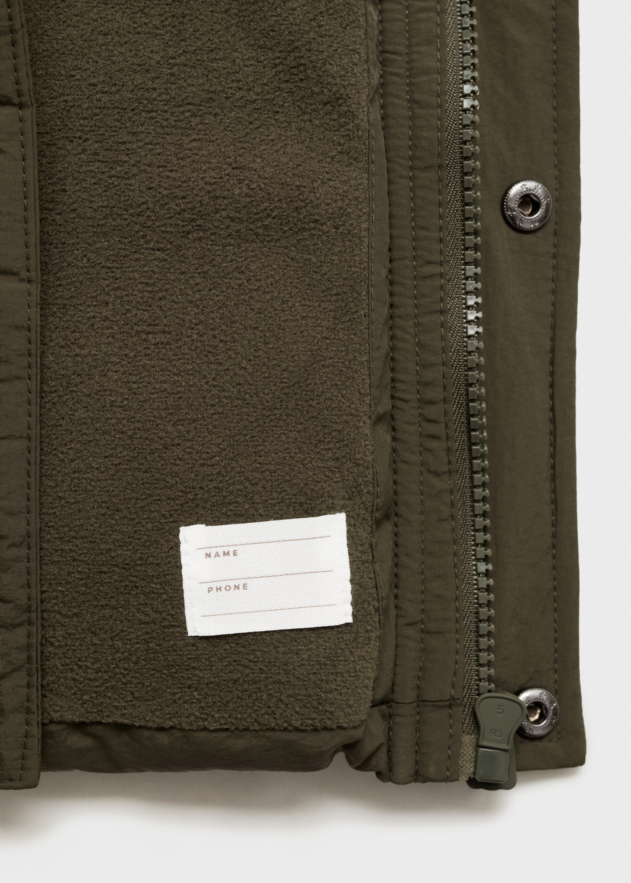 Steppanorak mit Fleece-Innenfutter - Detail des Artikels 0, Khaki. Ref: 77057927-00.