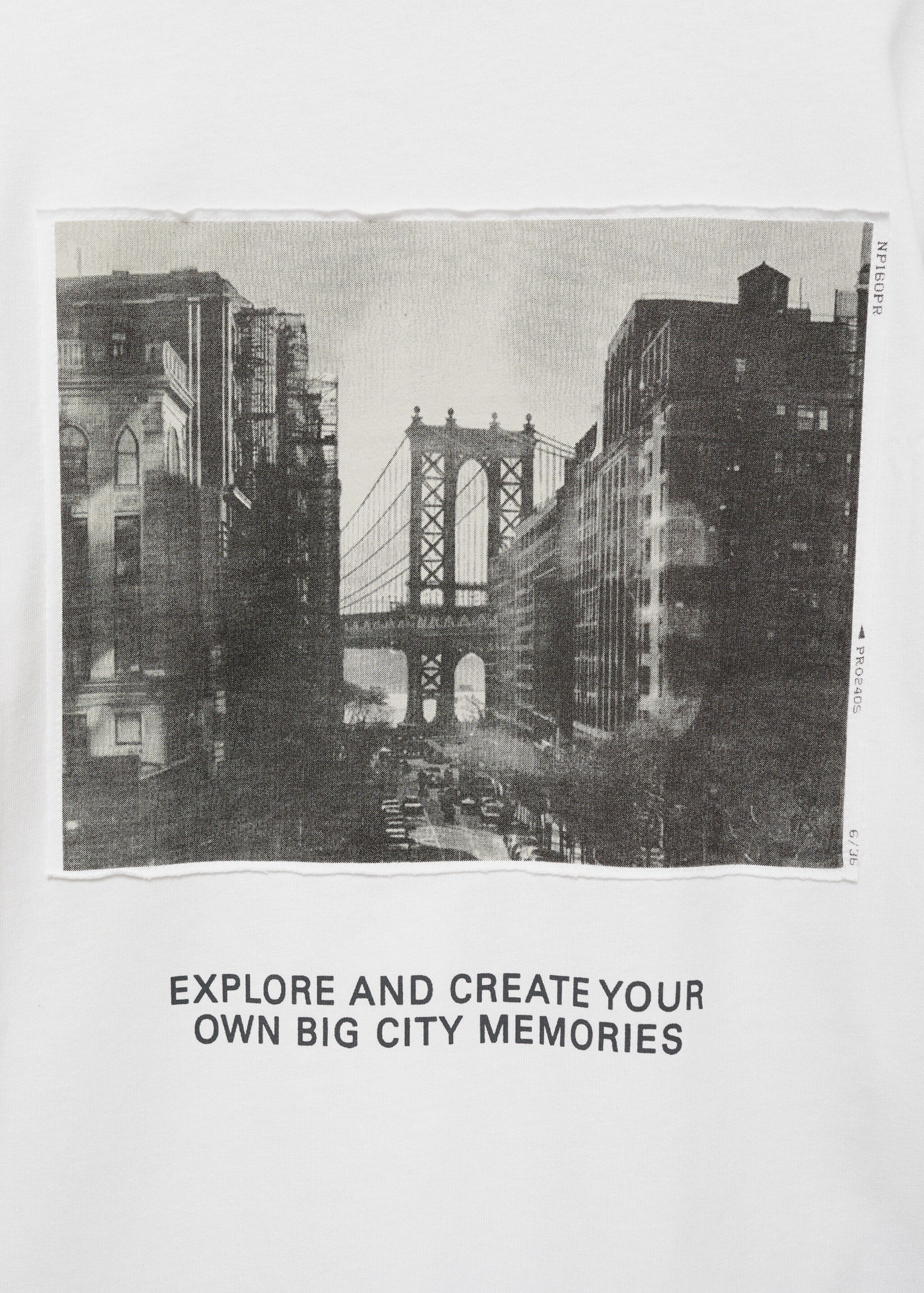 Printed long sleeve t-shirt - Details of the article 0, Off White. Ref: 77057929-00.