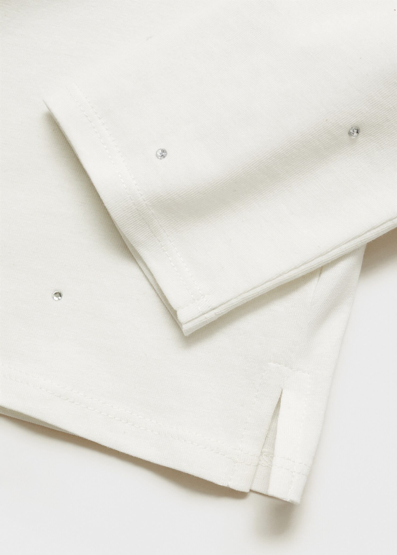 Langarm-T-Shirt mit Strassdetail - Detail des Artikels 0