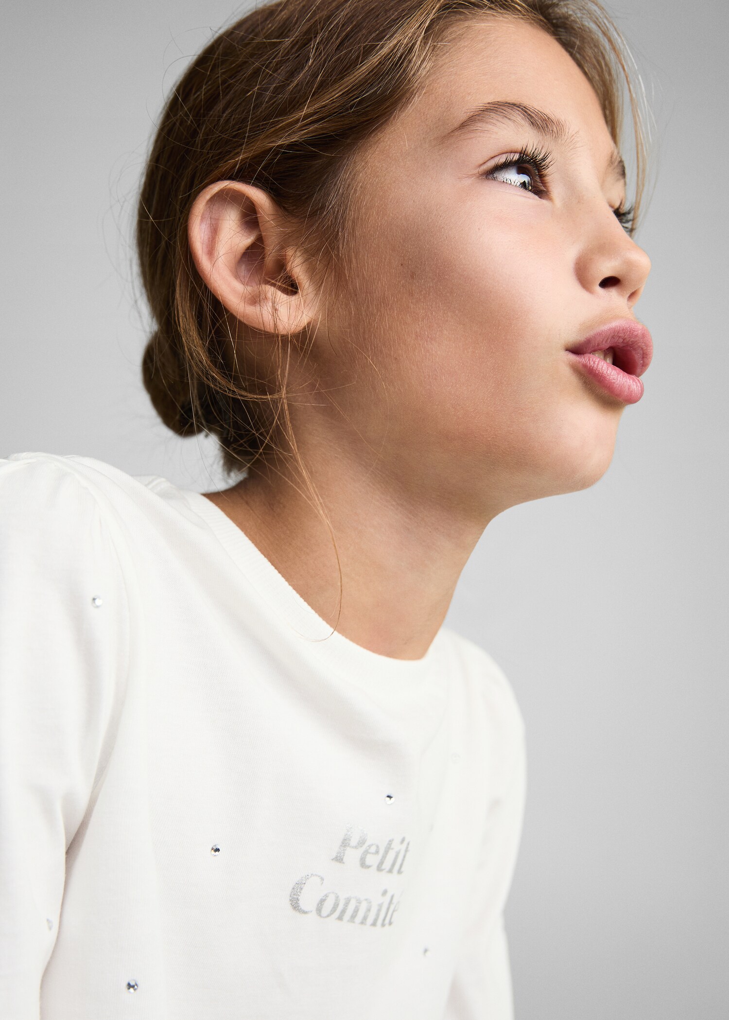 Langarm-T-Shirt mit Strassdetail - Detail des Artikels 1