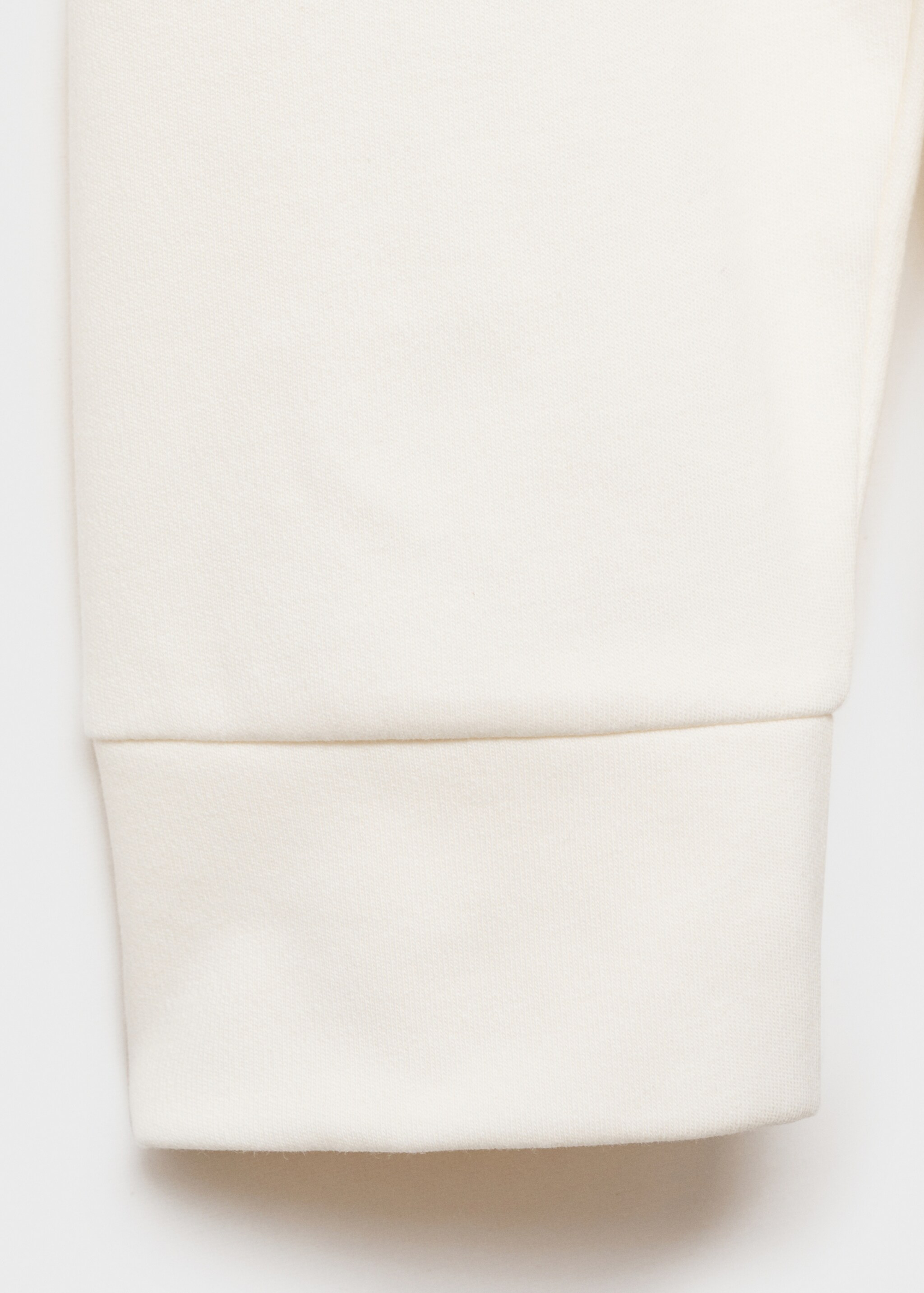 Cotton t-shirt with perkins neck - Details of the article 0, Ecru. Ref: 77057932-00.