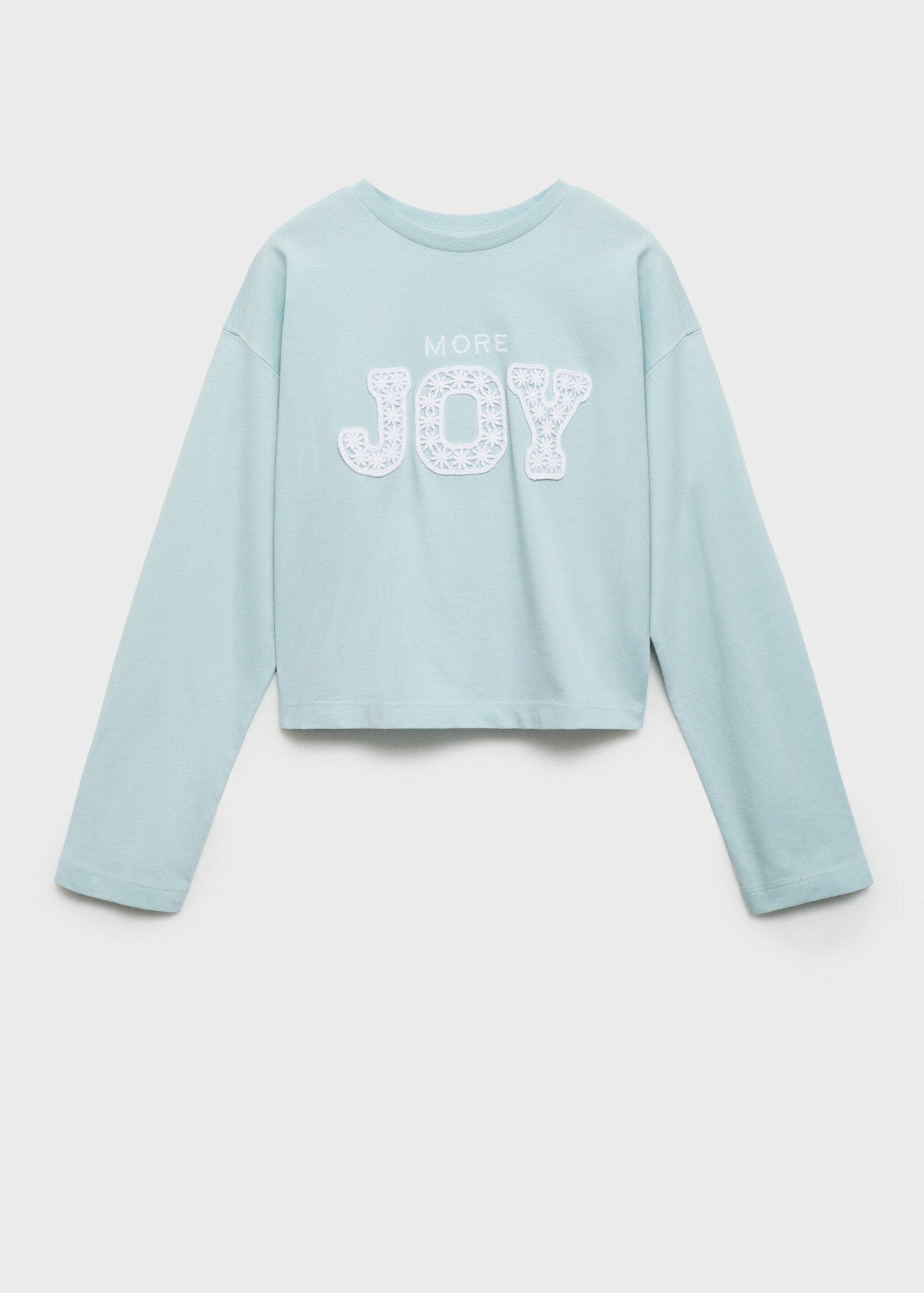 Katoenen T-shirt met print - Artikel zonder model, Aquamarijn. Ref: 77057936-00.