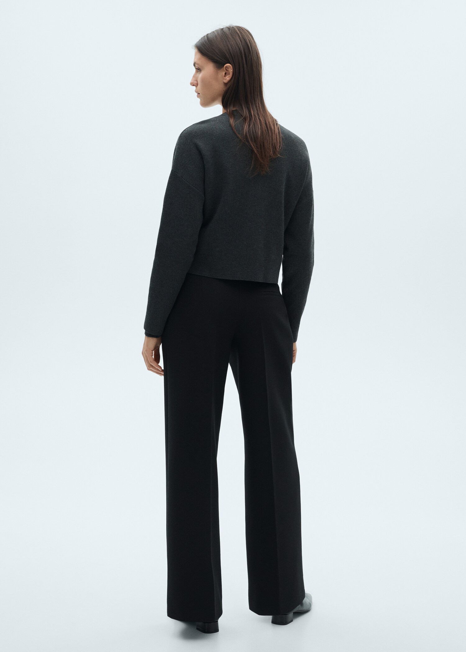 Belt straight-fit pants - Reverse of the article