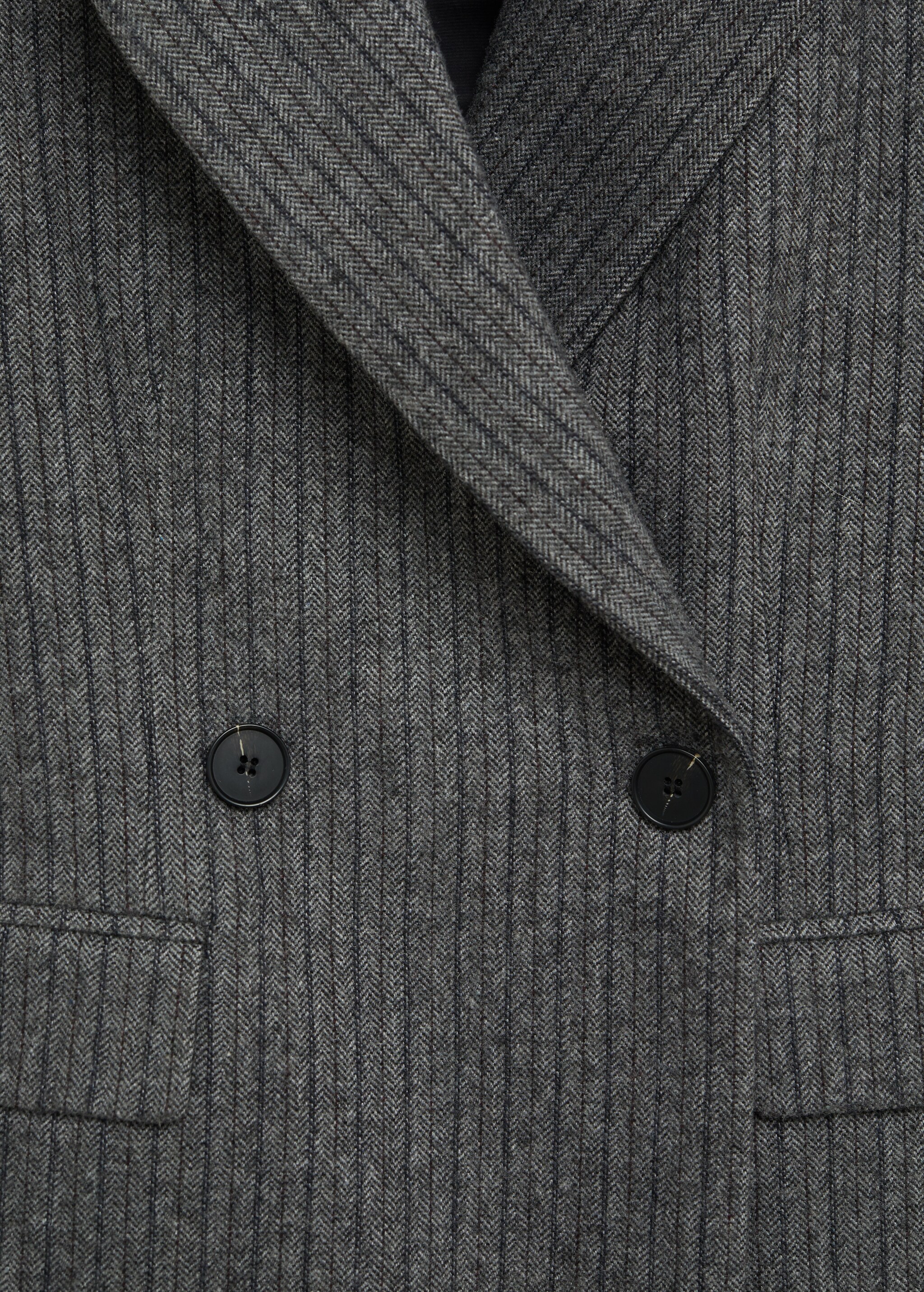 Striped woollen suit jacket - Details of the article 8