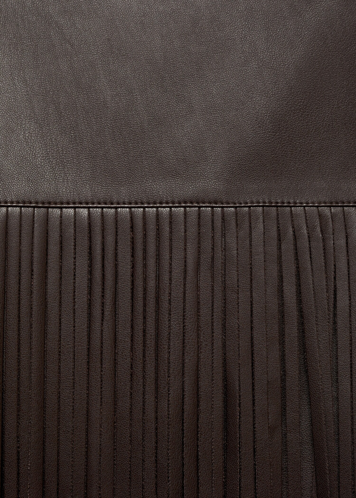 Leather-effect fringed skirt - Details of the article 8