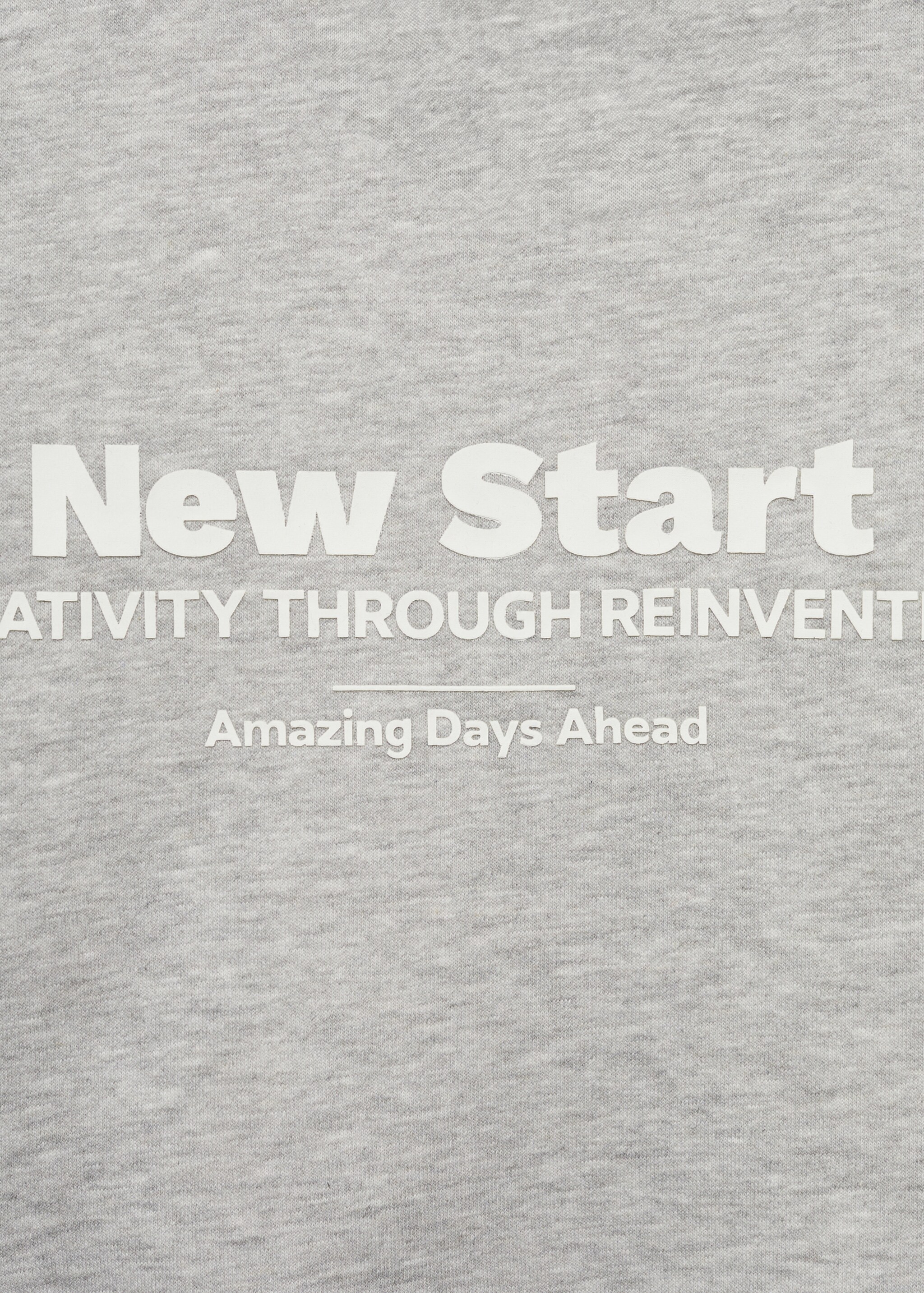 Printed hoodie - Details of the article 0, Medium Heather Grey. Ref: 77058267-00.