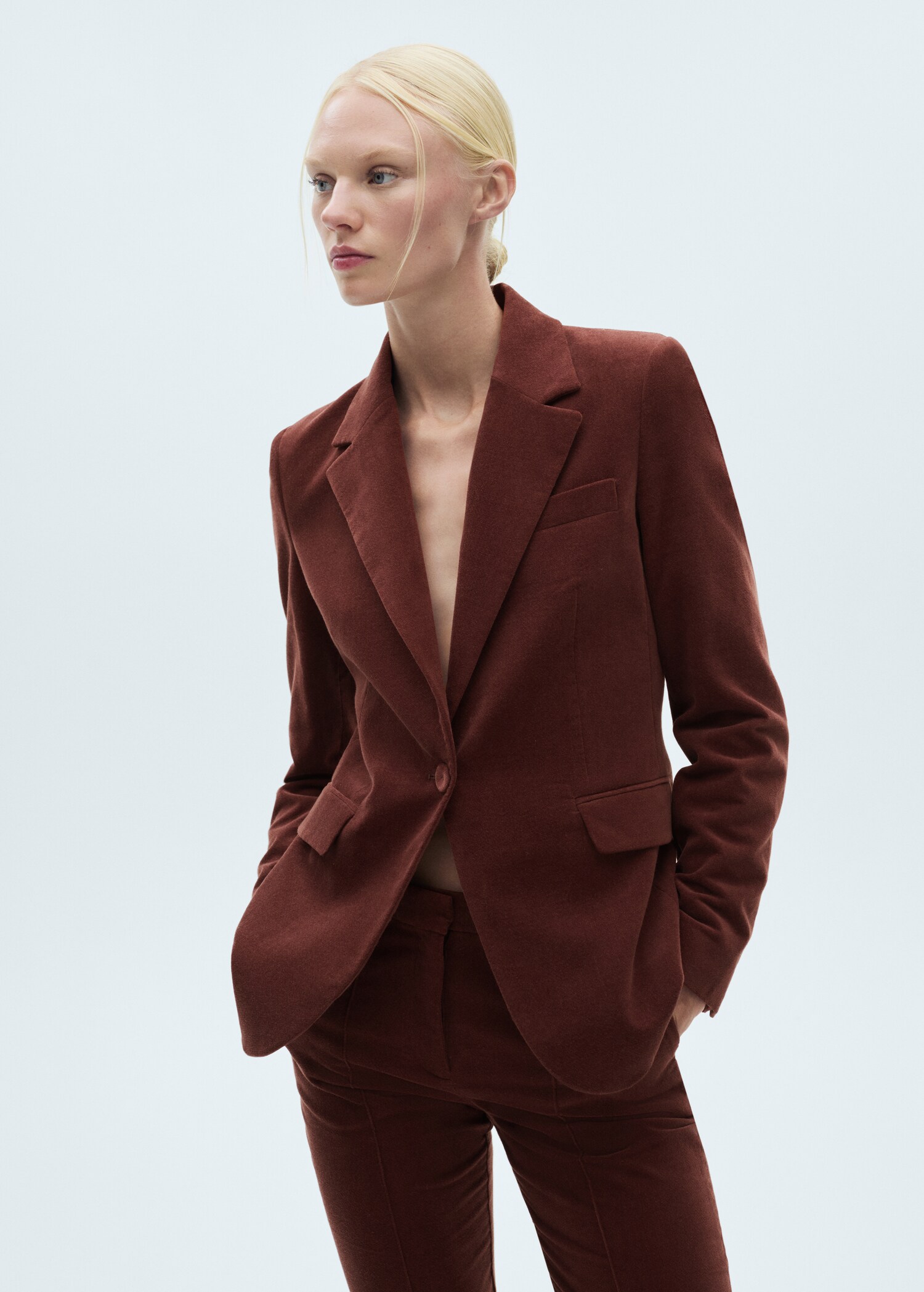 Blazer costume velours - Plan moyen