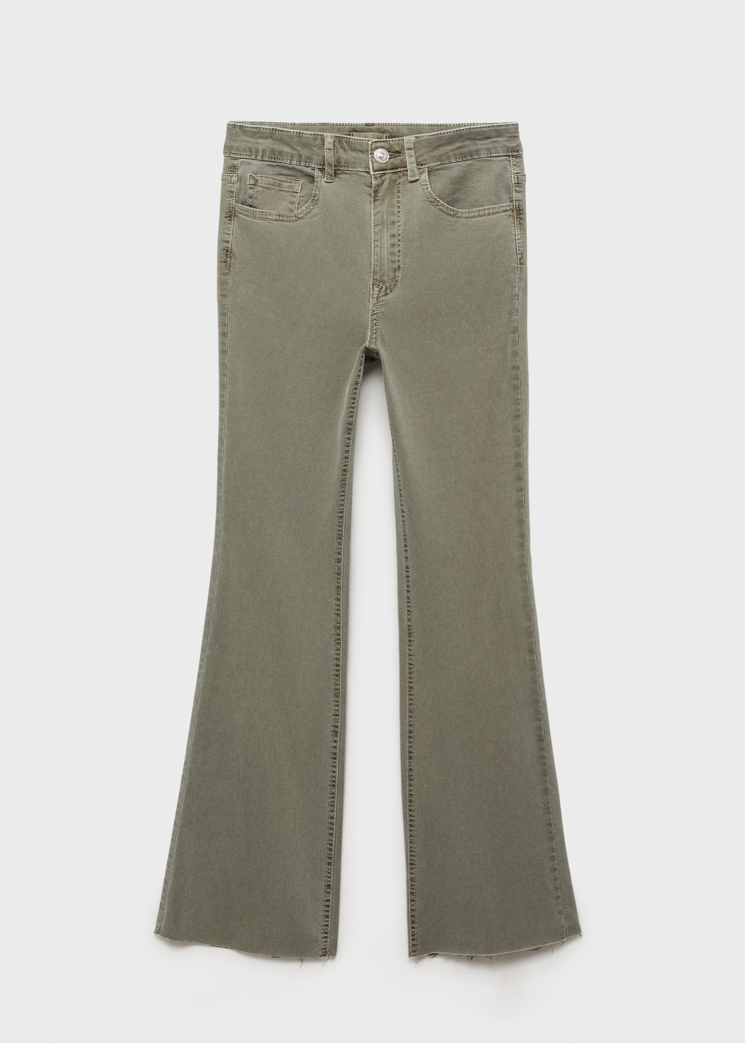 Pantalon Vaquero Flare Mango Vaqueros Pantalon Campana Blanco