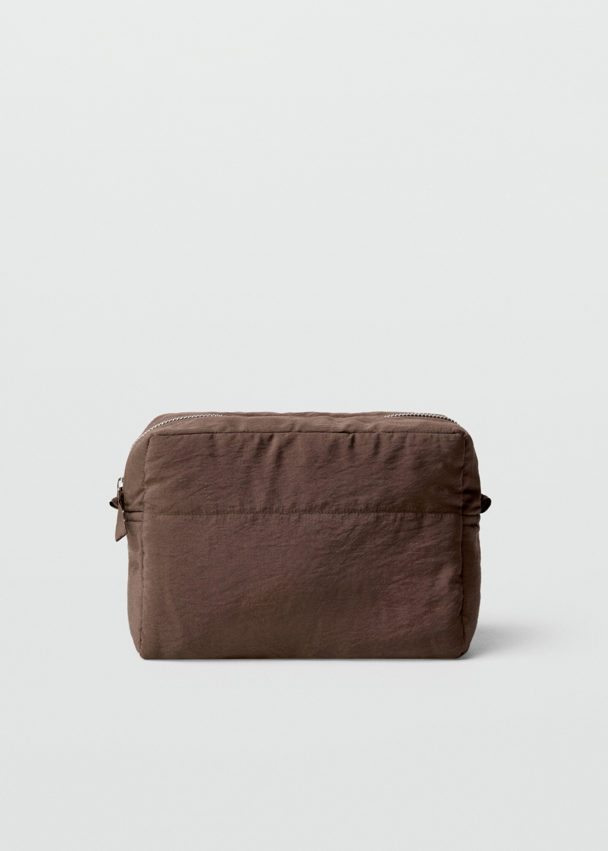 Toiletry bag with rectangular design - Article without model, Brown. Ref: 77058274-00.