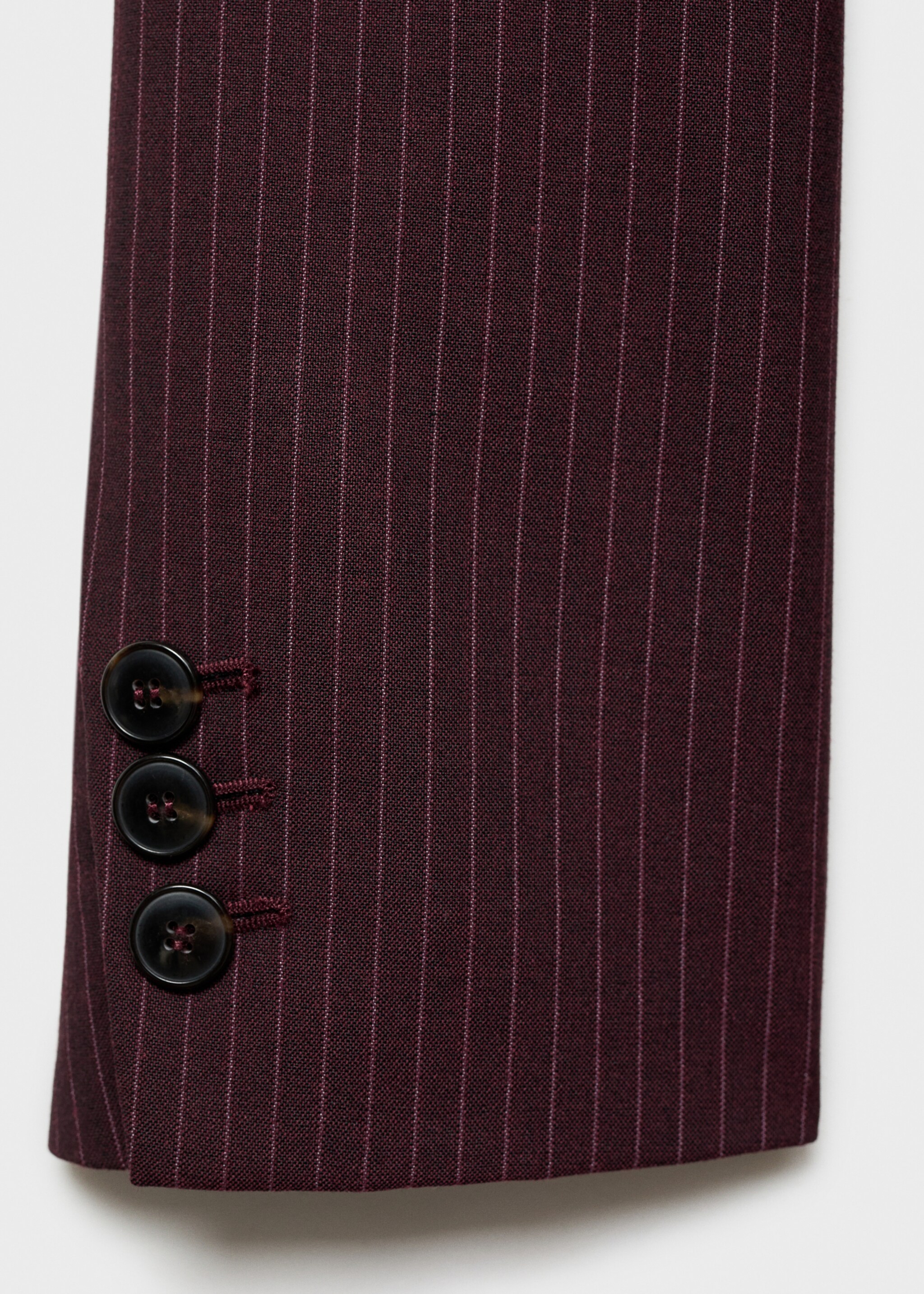 Pinstripe suit jacket - Details of the article 0, Maroon. Ref: 77058283-00.