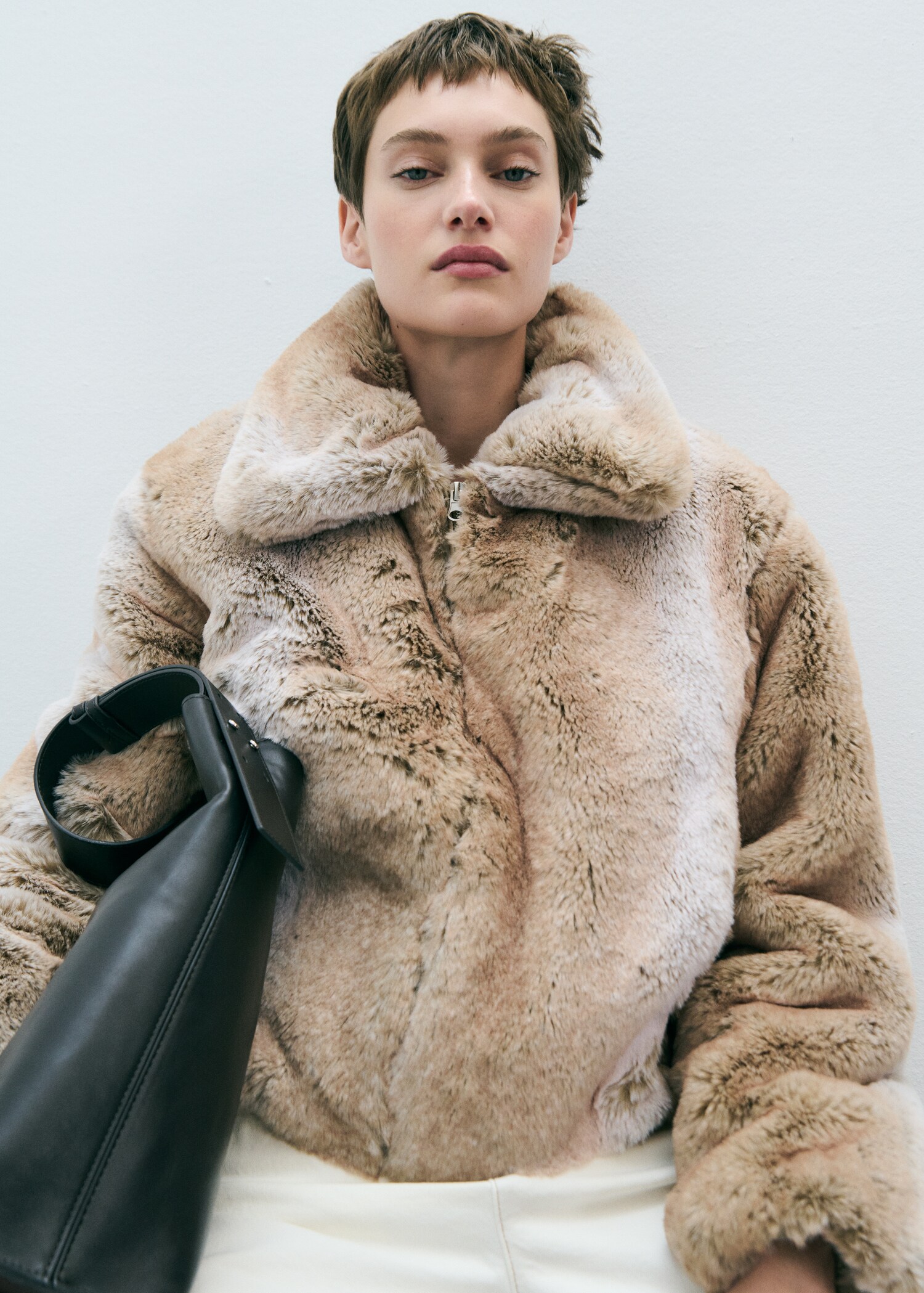 Fur-effect jacket with lapels - Details of the article 6