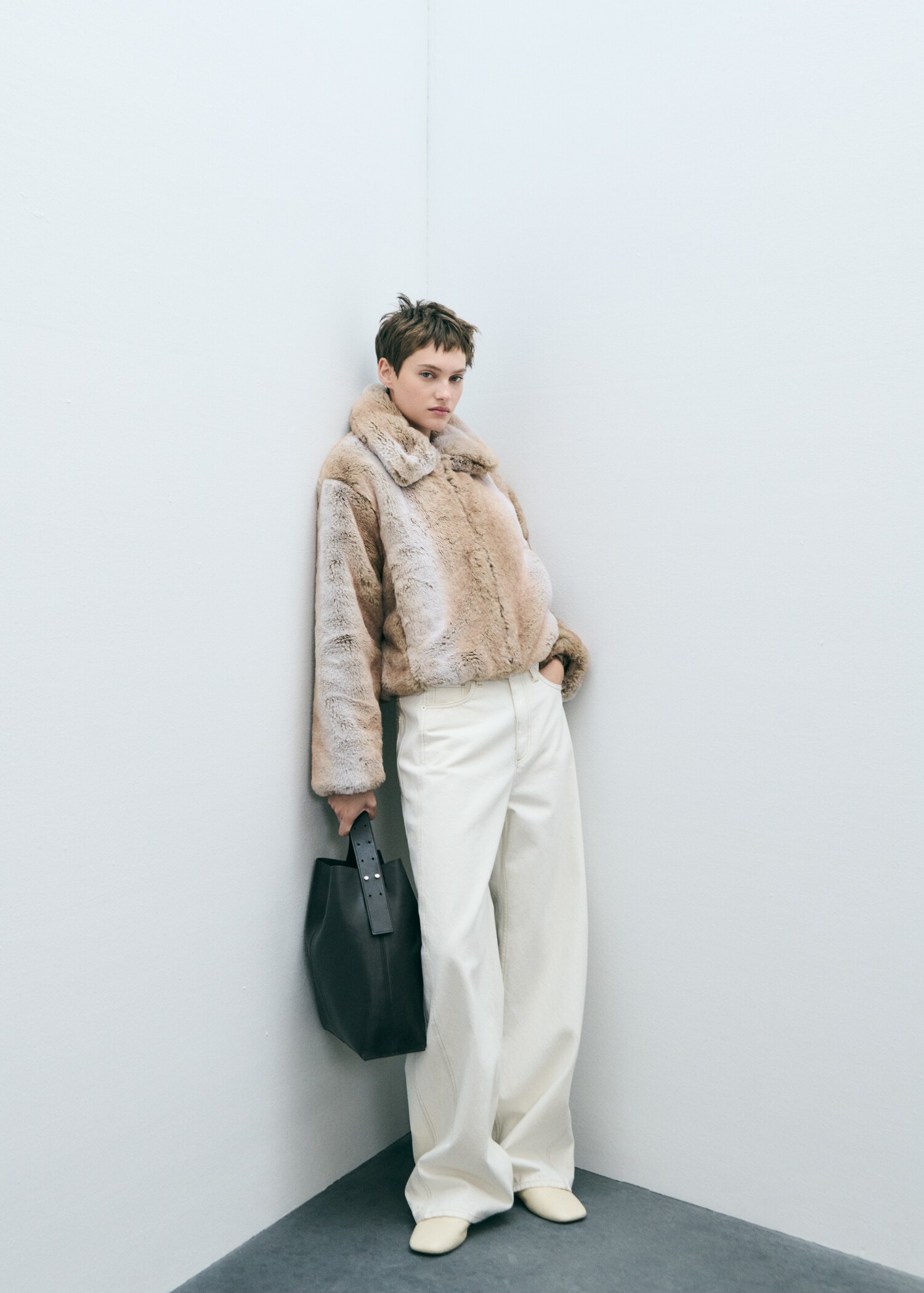Fur-effect jacket with lapels - Details of the article 7