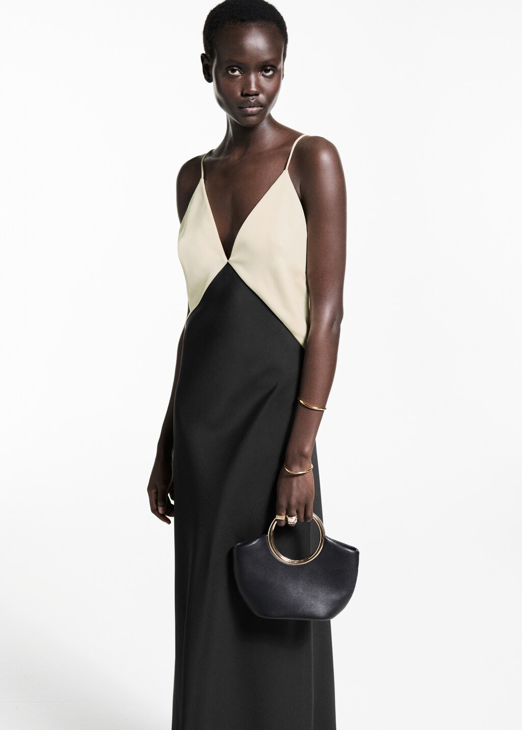 Two-tone lingerie dress - Women | MANGO OUTLET USA