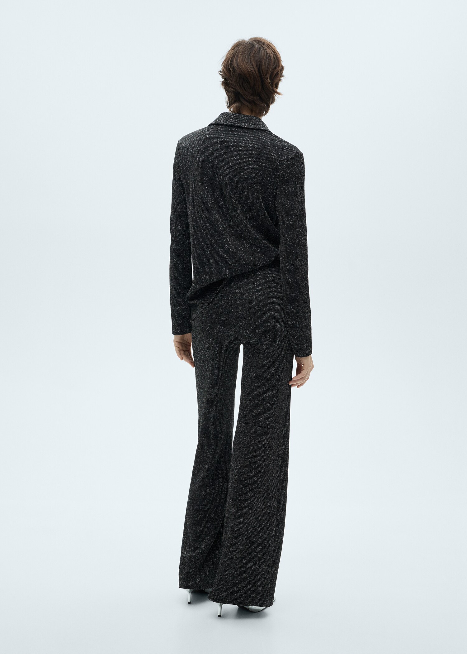 Pantalons acampanats punt lúrex - Revers de l'article