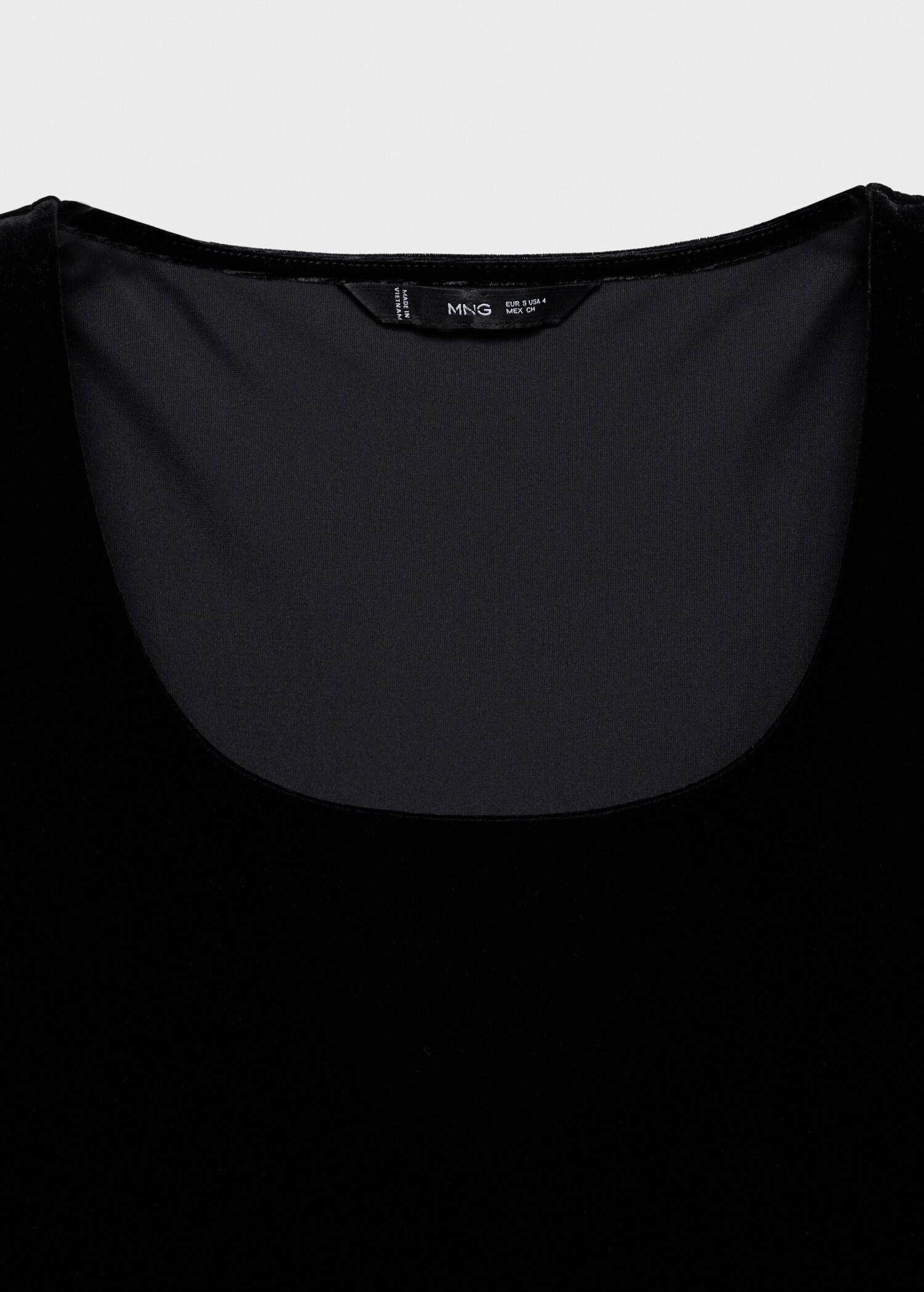 Vestit vellut coll escotat - Detall de l'article 0
