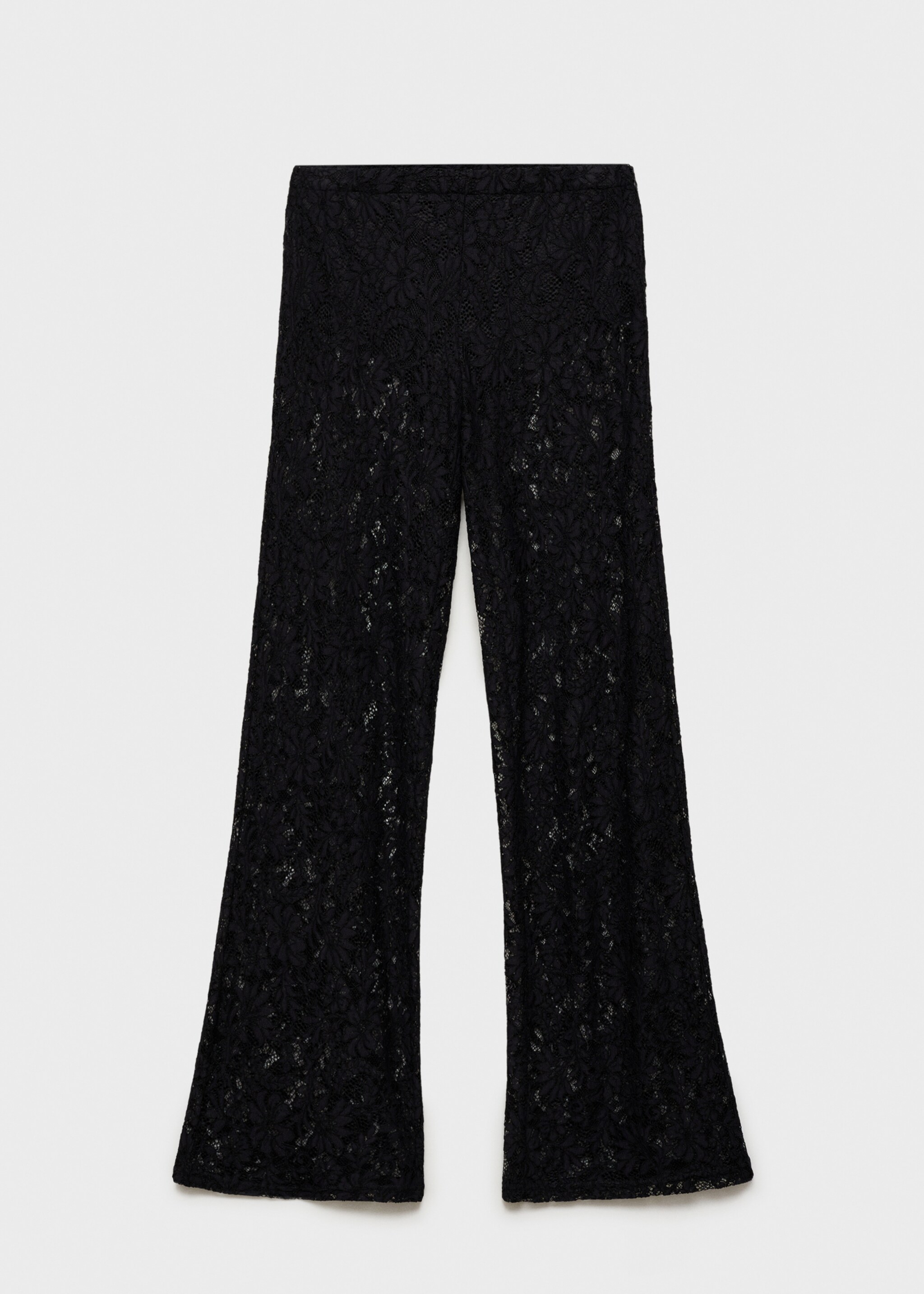 Wideleg-Hose mit Spitze - Artikel ohne Model, Schwarz. Ref: 77059064-00.