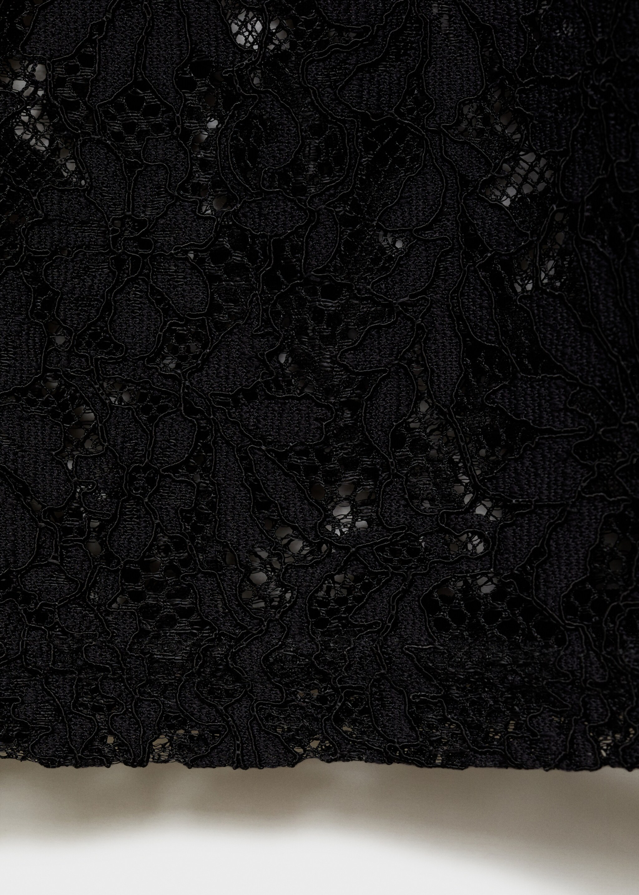 Wideleg-Hose mit Spitze - Detail des Artikels 0, Schwarz. Ref: 77059064-00.